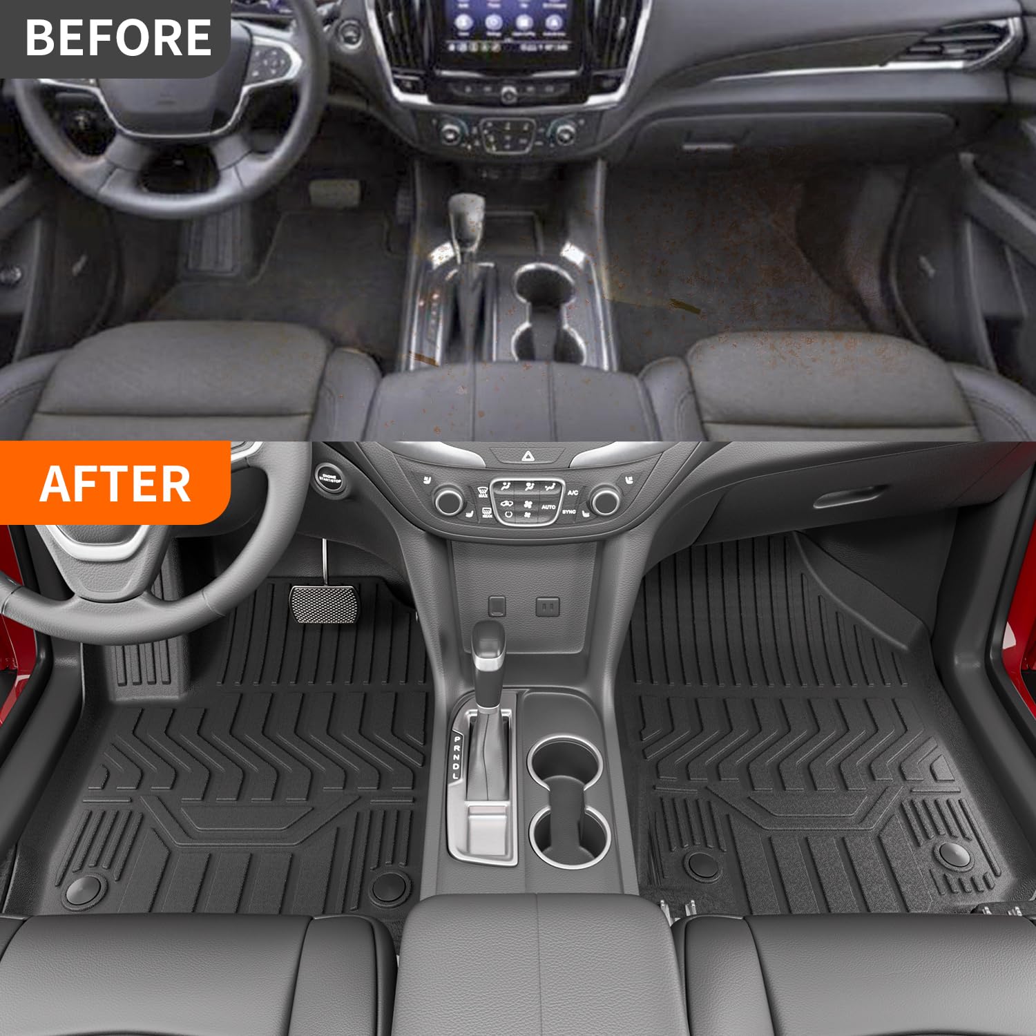 2024 Chevy Equinox GMC Terrain Cargo Liner Set - Waterproof Rear Trunk Mat + Backrest Protector + Floor Mats - Perfect for Road Trips, Camping & Pet Transport