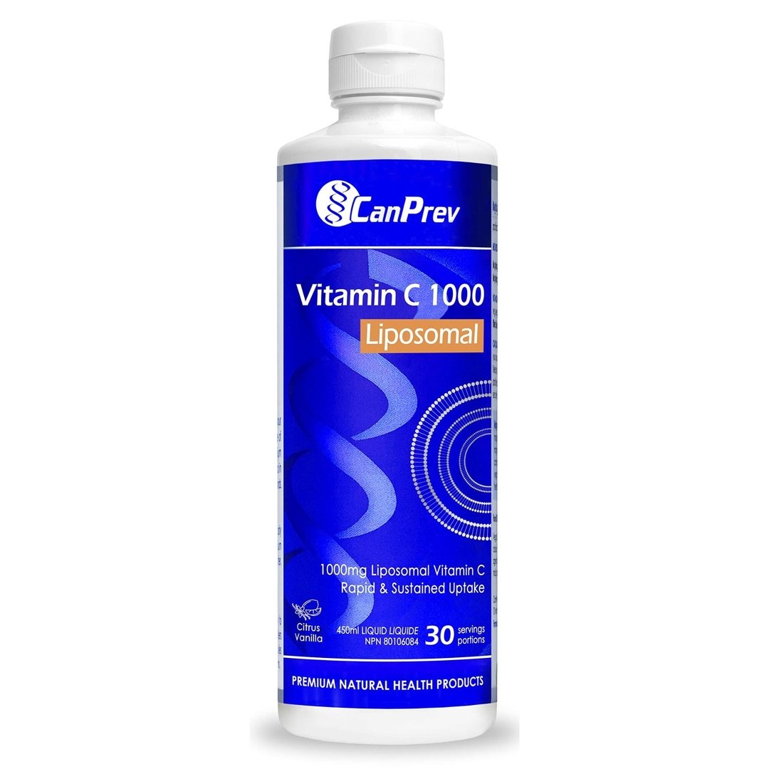 Canprev Liposomal Vitamin C 1000mg - 450ml | Immune Support & Antioxidant Boost for Daily Wellness & Skin Health