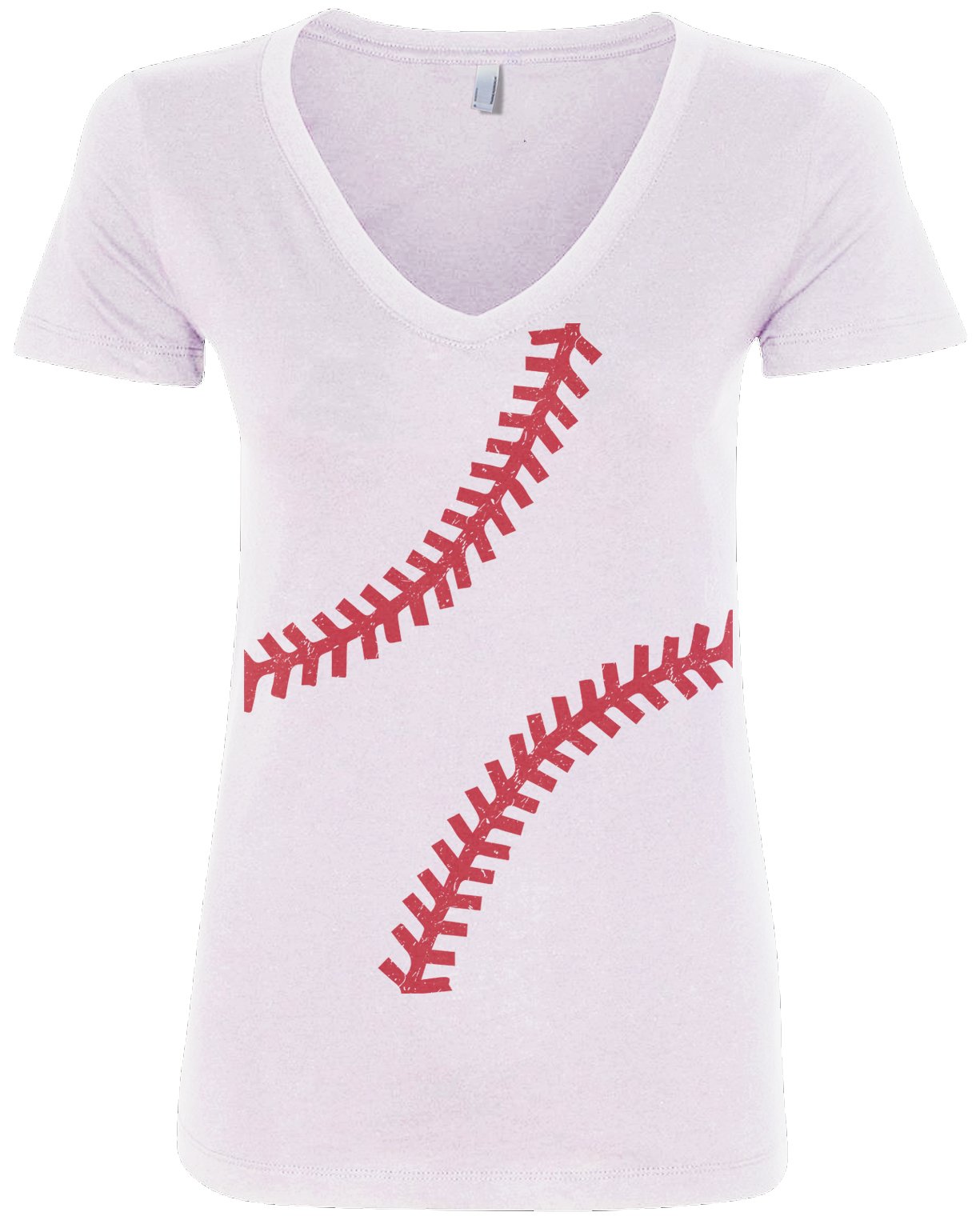Threadrock Women's Baseball Softball Seams V-Neck Tee - Comfortable Athletic Shirt for Players & Fans | Perfect for Games, Practice & Casual Wear