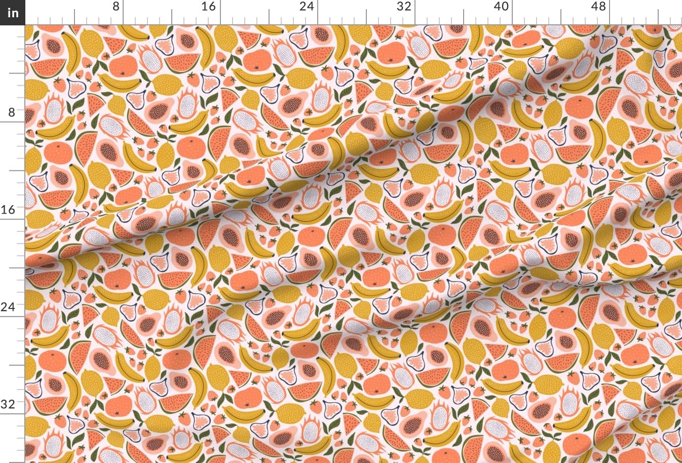 Summer Fruit Orange Citrus Printed Minky Fabric - Soft Plush Fat Quarter for Sewing Baby Blankets, Quilt Backing & DIY Home Decor - Spoonflower Premium Fabric for Nursery, Crafts & Cozy Projects
