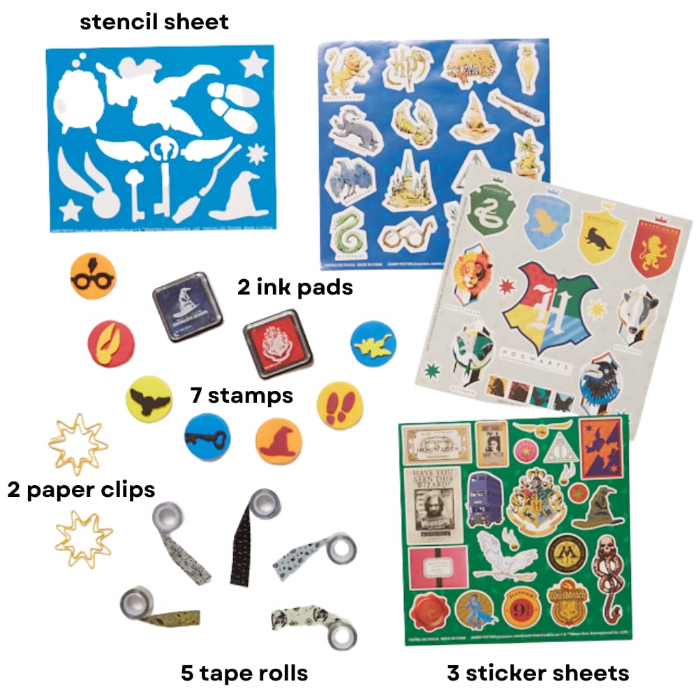 Harry Potter Journal Set for Kids with Stickers & Stamps - Creative Writing Gift for Young Wizards
