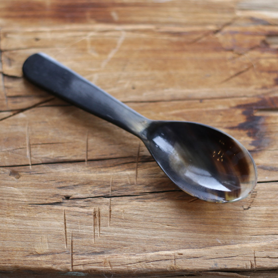 Premium Horn Spoon HS730 P134 - Handcrafted Natural Horn Utensil for Soup, Dessert & Serving - Eco-Friendly Kitchenware for Home & Restaurant Use