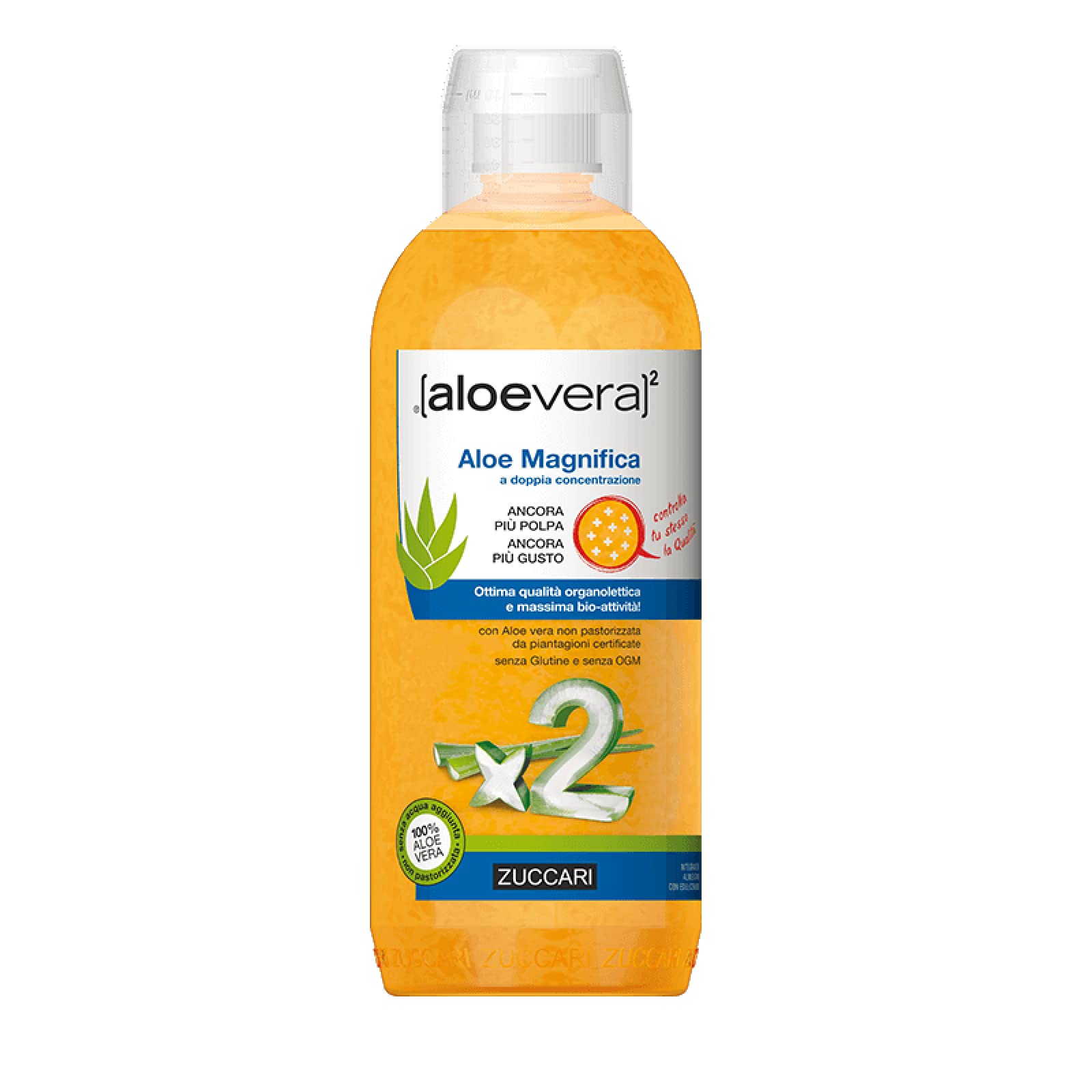3x Zuccari Pure Aloe Vera Juice, Double Concentration - 3 x 1000 ml Bottles for Digestive Health & Skin Hydration | Perfect for Detox, Weight Loss & Daily Wellness Routine