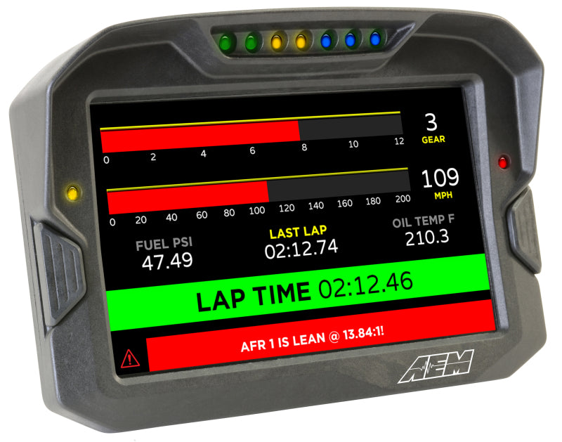 AEM CD 7 Non-Logging Race Dash Carbon Fiber Digital Display with CAN Input - Perfect for Motorsports, Track Days & Performance Tuning
