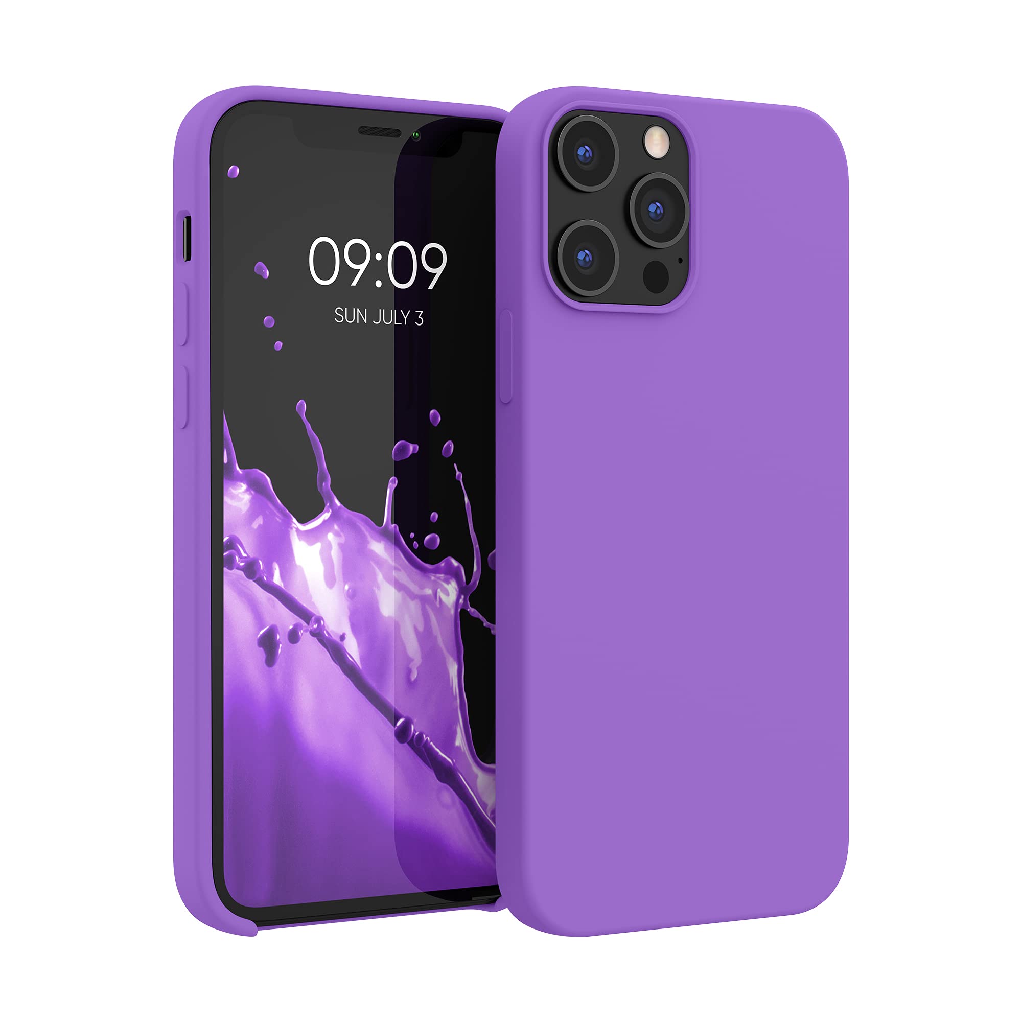 kwmobile Premium TPU Silicone Case for Apple iPhone 12 Pro Max - Soft Protective Phone Cover in Orchid Purple | Shockproof & Scratch-Resistant for Everyday Use & Outdoor Activities