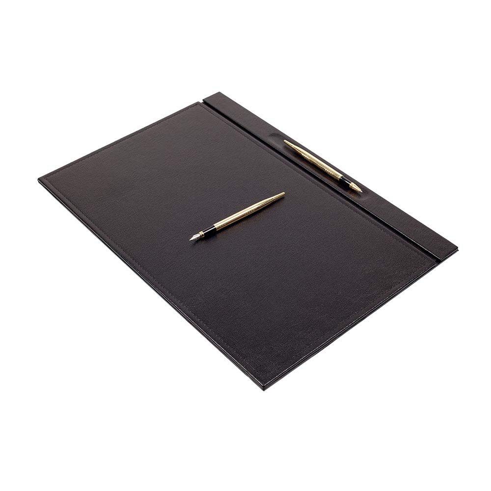 Premium Leather Desk Pad with Cover - Large Office Desk Organizer for Writing & Work, Non-Slip Desk Mat Protector - Perfect for Home Office, Study & Workstation (Black)