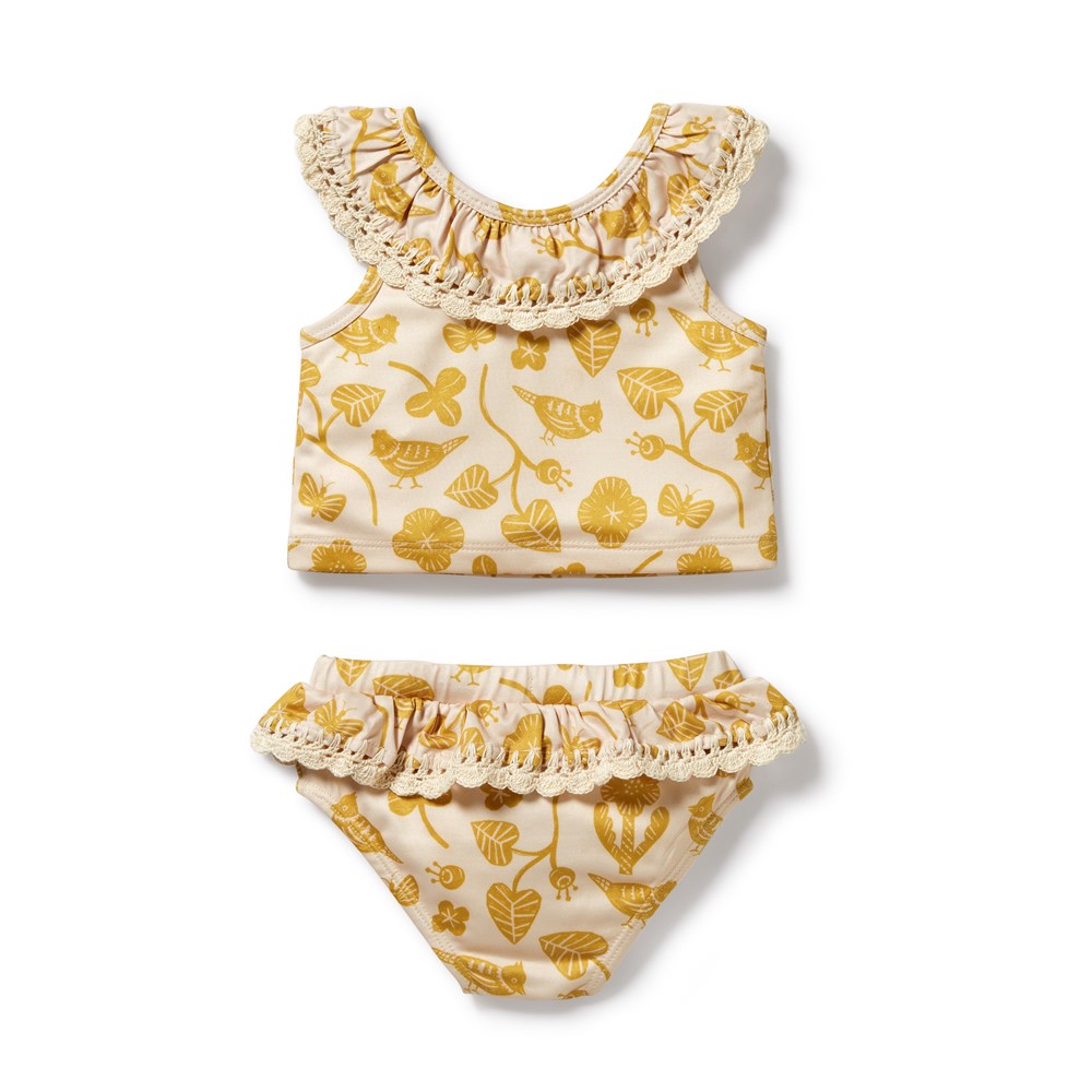 Goldie Floral Crochet Two Piece Swimsuit for Women - Stylish Bikini Set for Beach, Pool & Summer Vacations