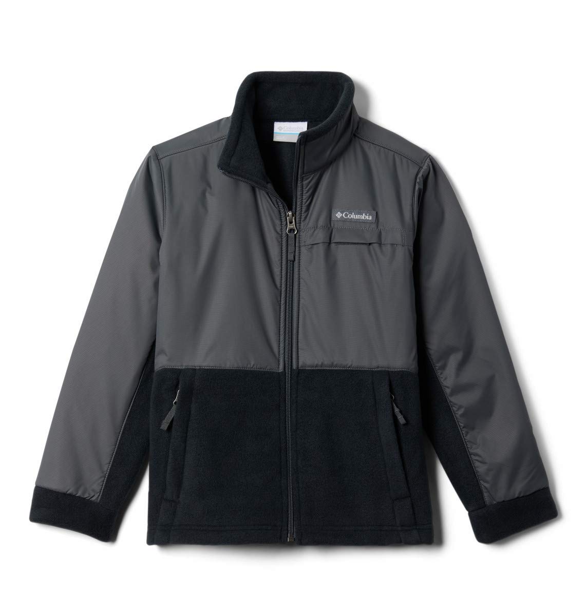Columbia Boys' Steens Mountain Overlay Fleece Jacket - Warm Winter Outerwear for Kids' Outdoor Activities, Hiking & School