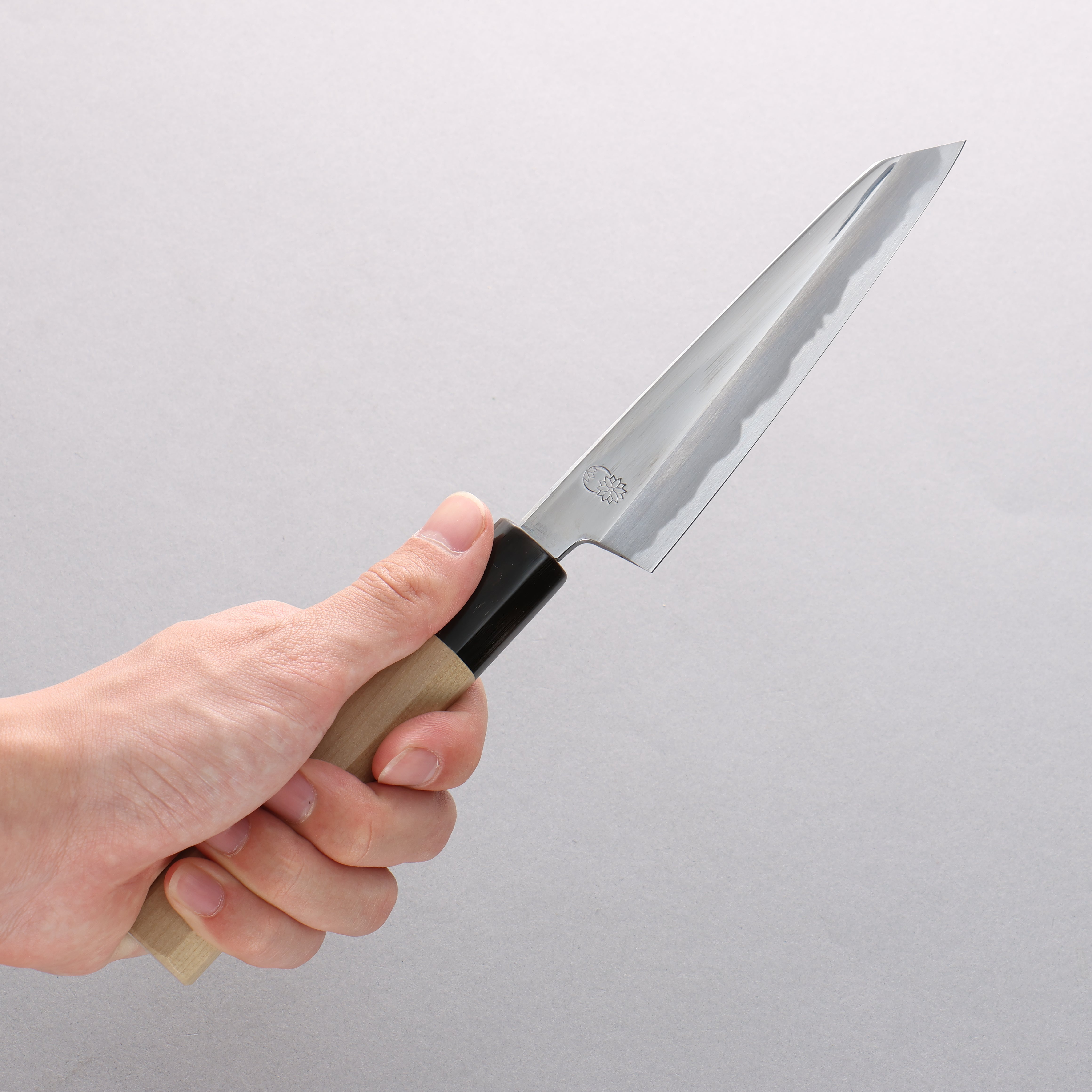 Choyo Blue Steel No.1 Kiritsuke Petty Knife 135mm - Japanese Mirrored Finish with Magnolia Wood Handle - Perfect for Sushi, Vegetables & Precision Kitchen Tasks