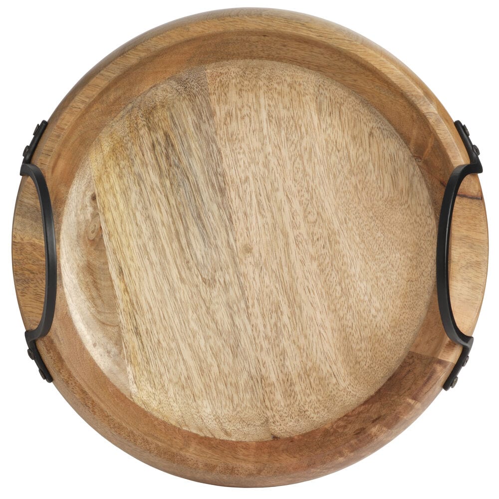 Knox Mango Wood Serving Tray - Handcrafted Rustic Wooden Tray for Coffee Table, Breakfast in Bed, or Entertaining Guests - Perfect for Home Decor & Gift Giving