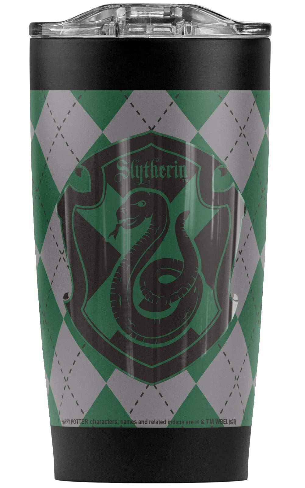 Harry Potter Hufflepuff Crest Stainless Steel Tumbler 20oz - Vacuum Insulated Travel Mug with Leakproof Lid for Coffee, Tea & Cold Drinks | Perfect for Office, Commuting & Outdoor Adventures