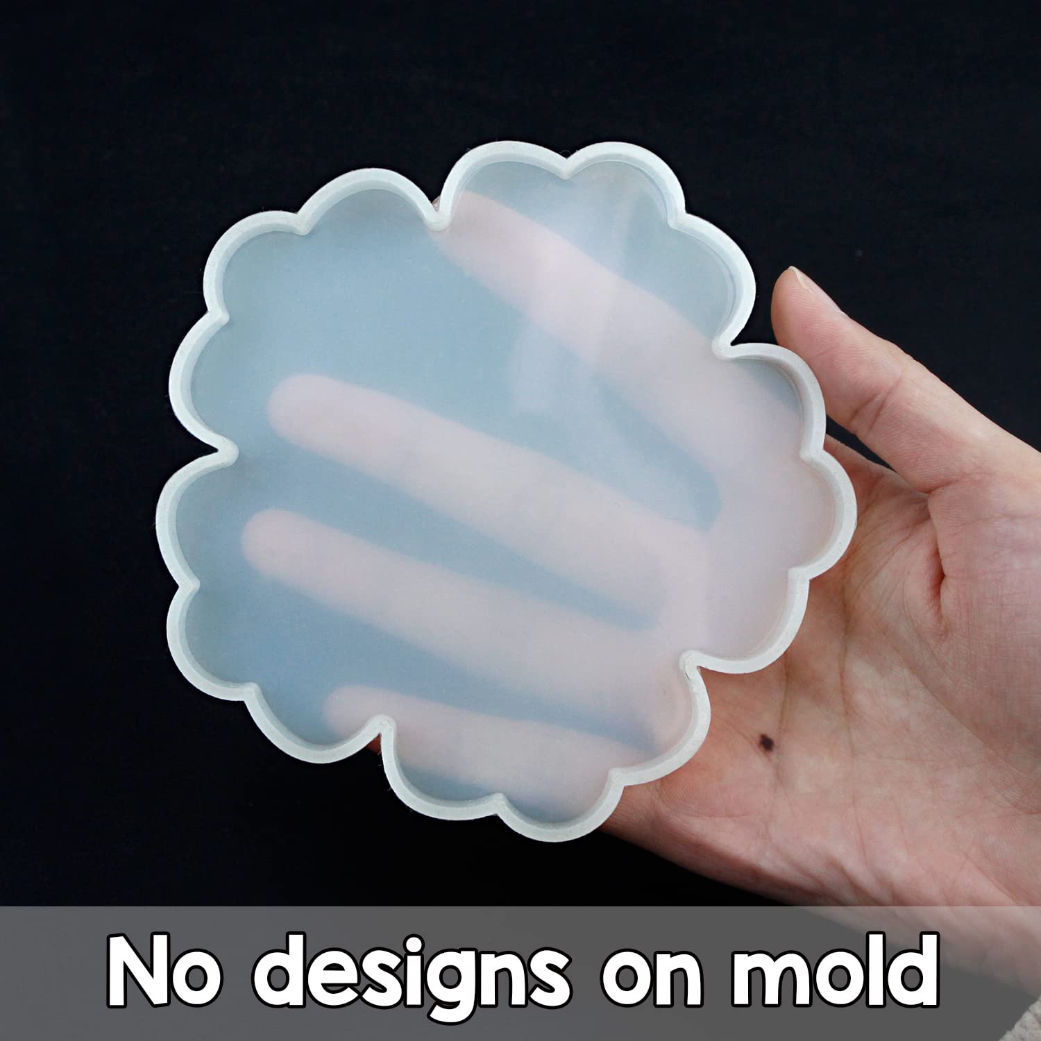 RESINWORLD 4-Pack 4-Inch Floral Silicone Coaster Molds for Epoxy Resin - DIY Glossy Geode Agate Coaster Making, Candle Holder Mold - Perfect for Home Decor, Wedding Favors & Craft Projects