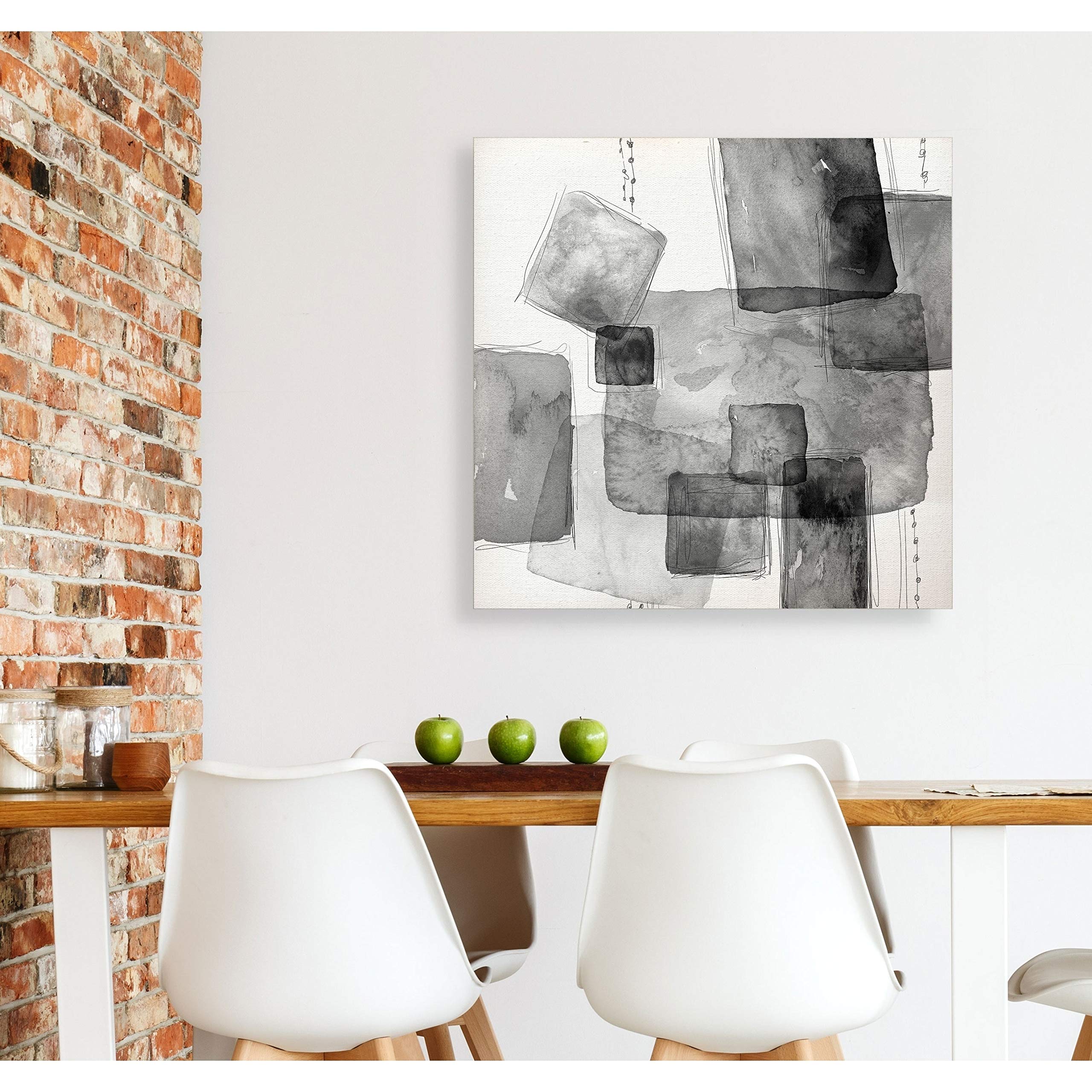 Wexford Home Patchlets Gallery Wrapped Canvas Wall Art - Modern Abstract Painting for Living Room, Bedroom & Office Decor