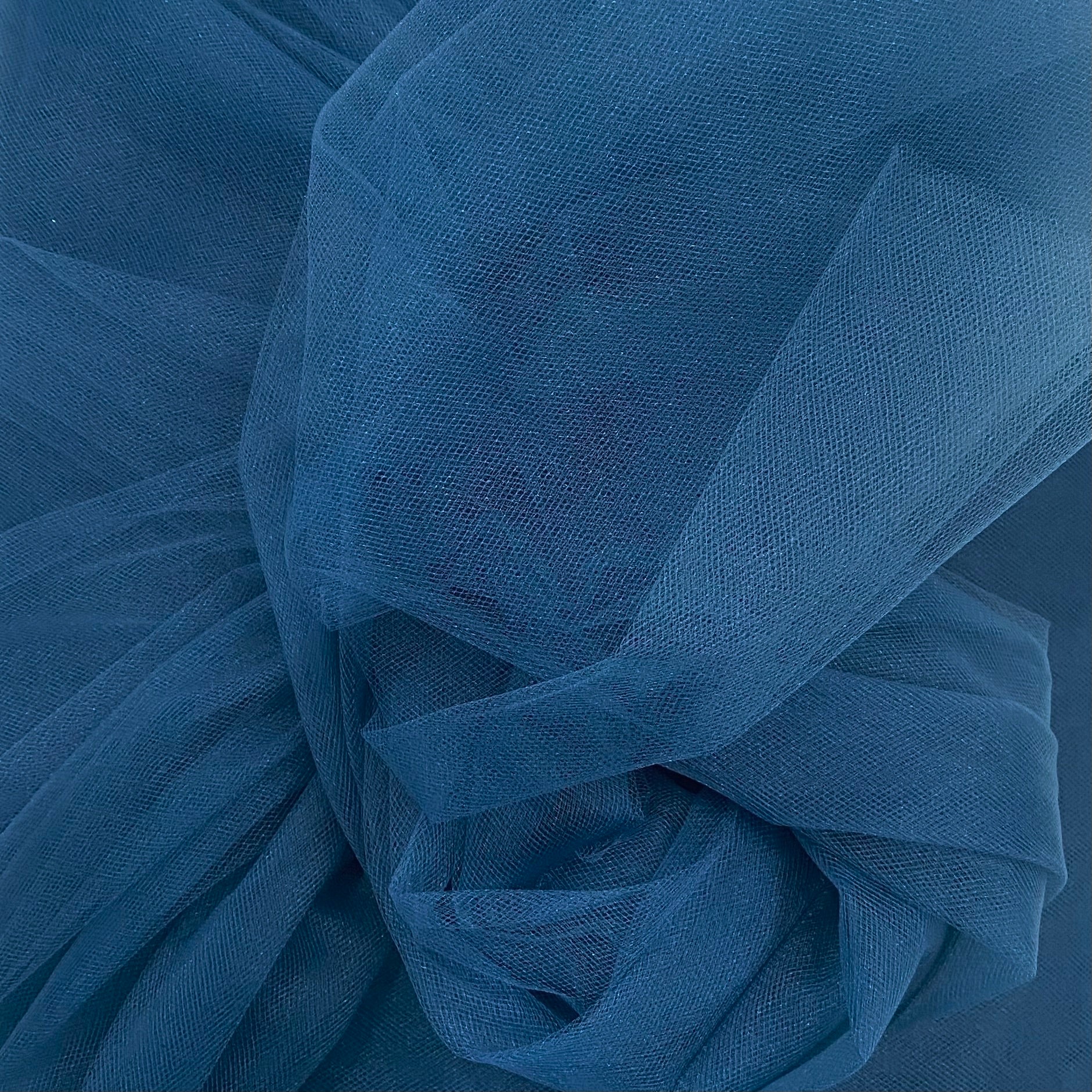 Ant Blue American Tulle Fabric - Premium Quality Sheer Mesh for Wedding Dresses, Curtains & DIY Crafts | Perfect for Bridal Gowns, Home Decor & Costume Design