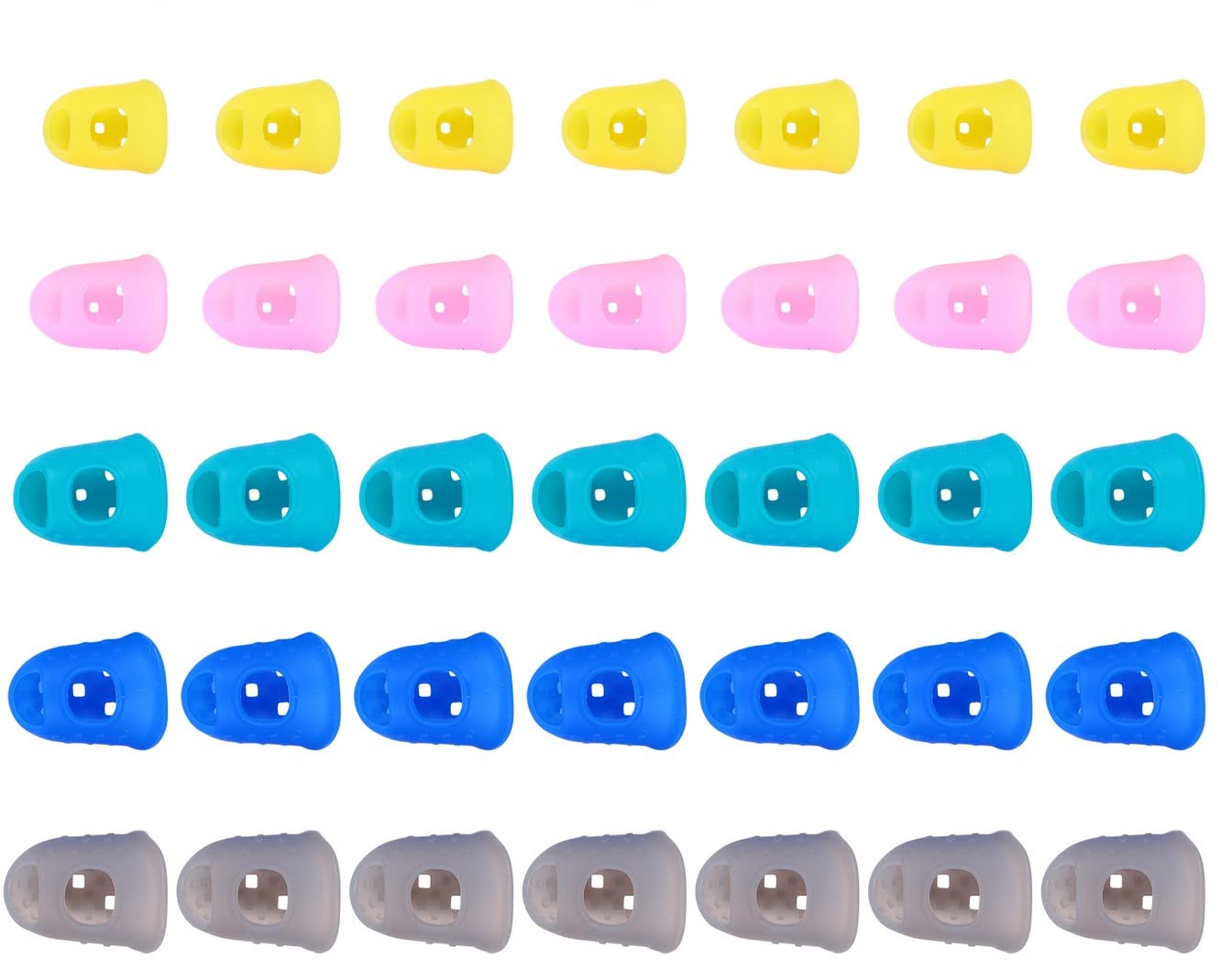 EXCEART 40-Piece Silicone Guitar Picks Set - Finger Protectors for Acoustic, Electric & Ukulele - Assorted Colors (Thumb & Finger Picks) - Perfect for Practice, Performances & Beginners Learning Guitar