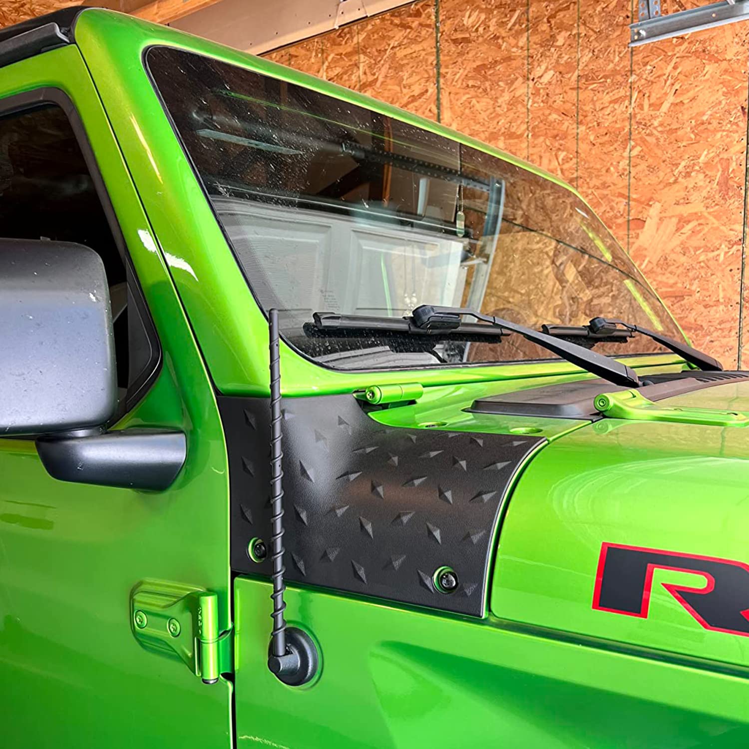 VOFONO 13 Inch Short Antenna Upgrade for Jeep Wrangler & Gladiator (2007-2025) - Compatible with JL JK Rubicon Sahara Unlimited Sport Willys 4xe Mojave High Altitude Models - Durable Jeep Accessories for Enhanced Radio Reception & Off-Road Adventures
