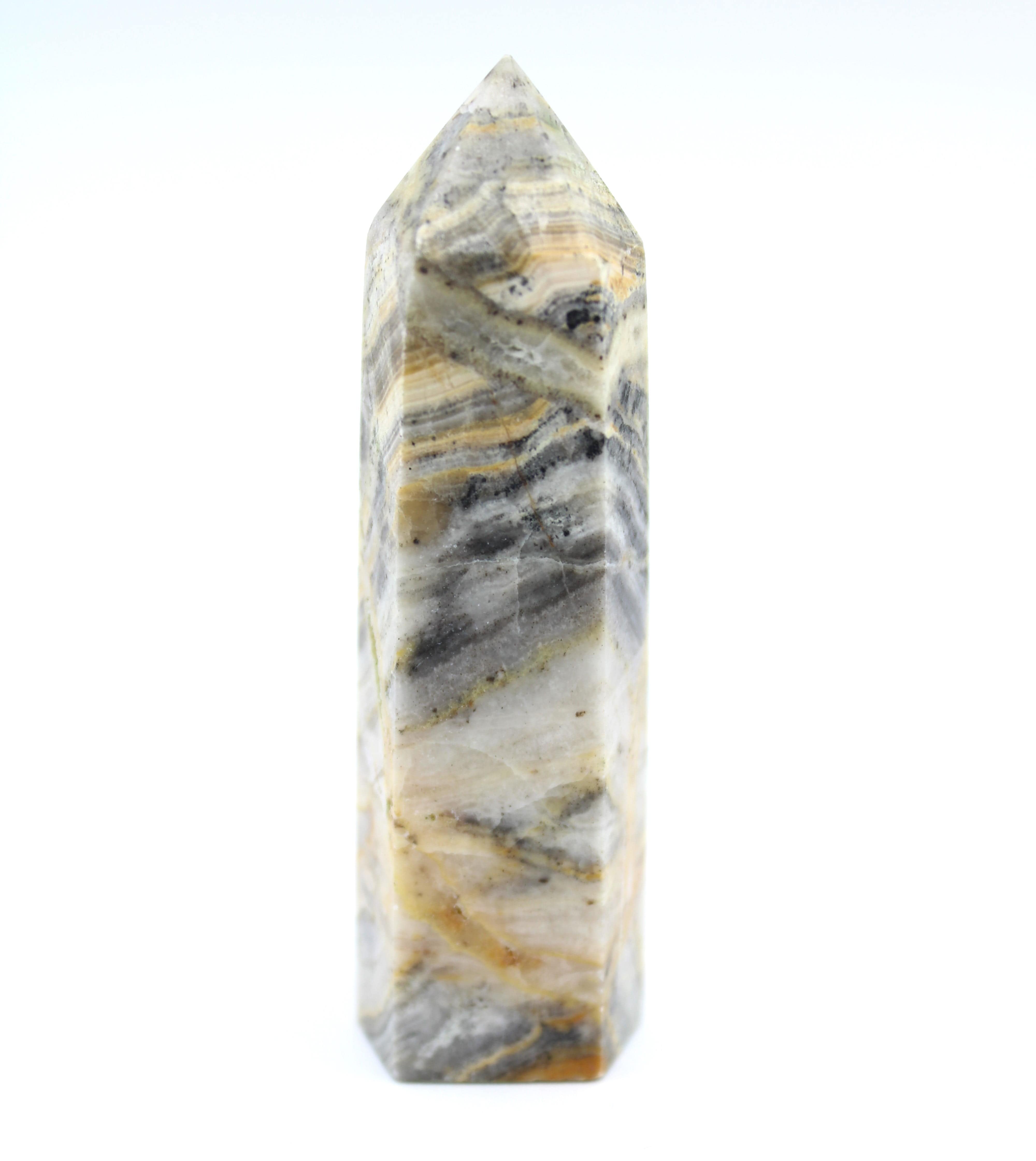 Natural Crazy Lace Agate Crystal Tower - Healing Stone for Meditation, Yoga & Home Decor | 6-8 Inch Handcrafted Agate Geode Stand