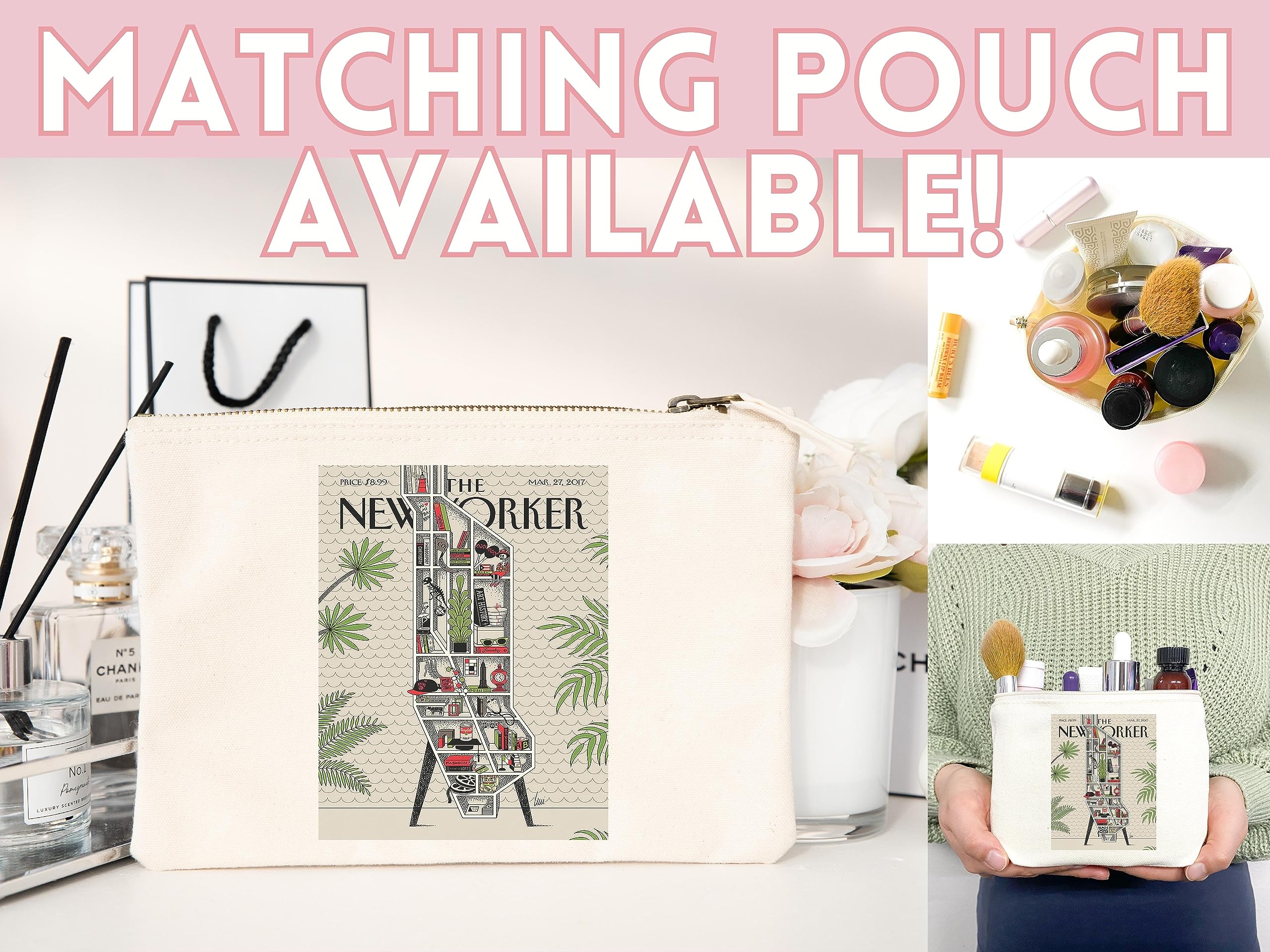 The New Yorker Tote Bag - Stylish Canvas Magazine & Art Tote for Everyday Use | Perfect for Shopping, Beach Trips & Work Commutes