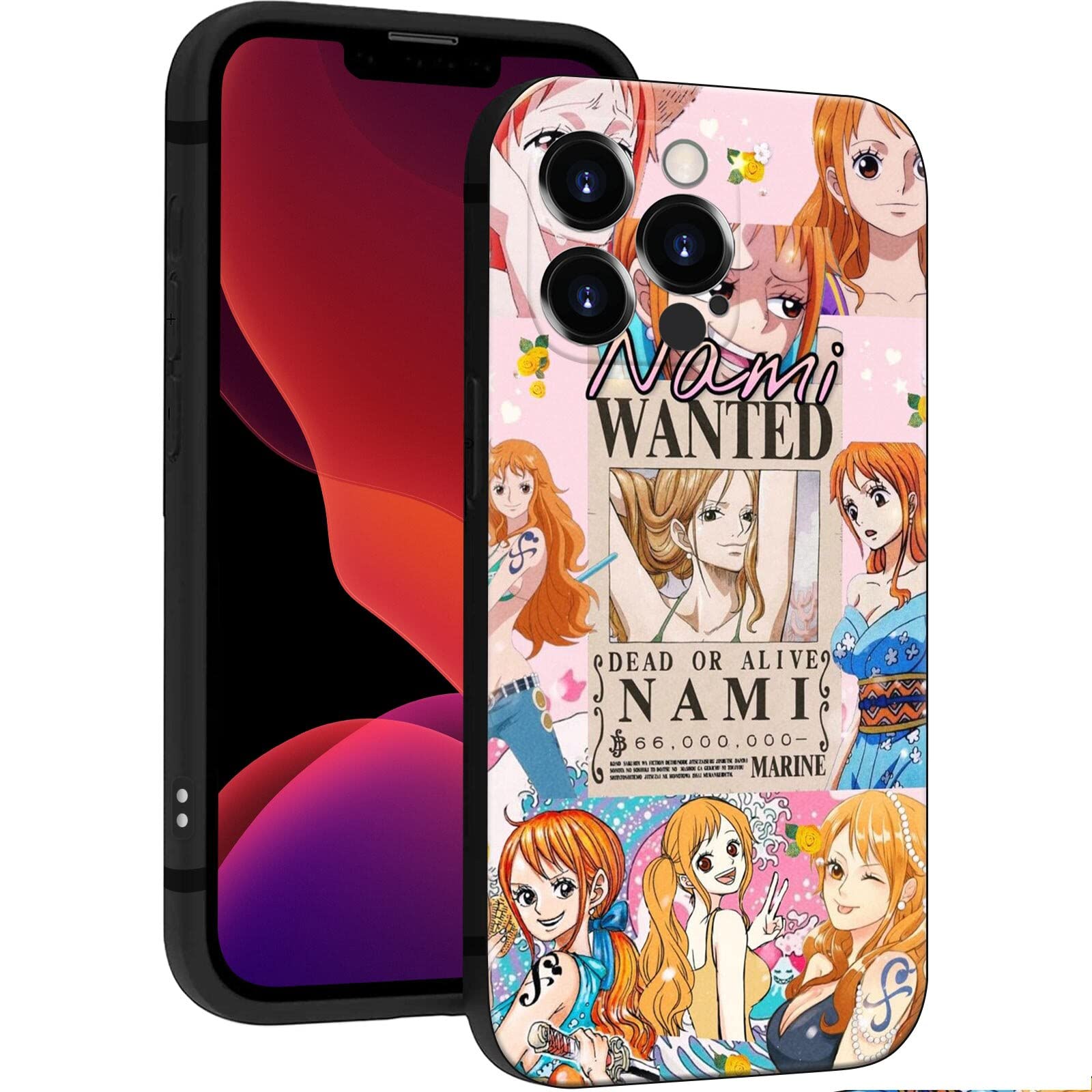 One Piece Anime Nami Transparent Soft Silicone Phone Case for iPhone 7/8/Plus/X/XR/XS Max/11/12/13/14/Pro Max/Mini/SE 2020 - Cute Japanese Manga Character Design - Perfect for Anime Fans & Daily Protection (Compatible with iPhone 11, Model FF1502)