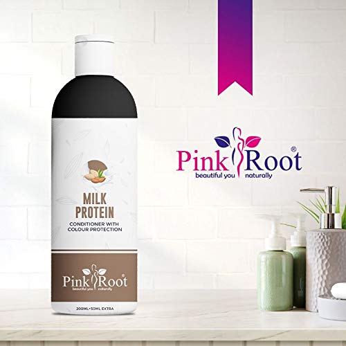 Pink Root Milk Protein Hair Conditioner - 250ml (8.45oz) for Dry & Damaged Hair - Deep Nourishing & Repairing Treatment - Perfect for Salon & Home Use