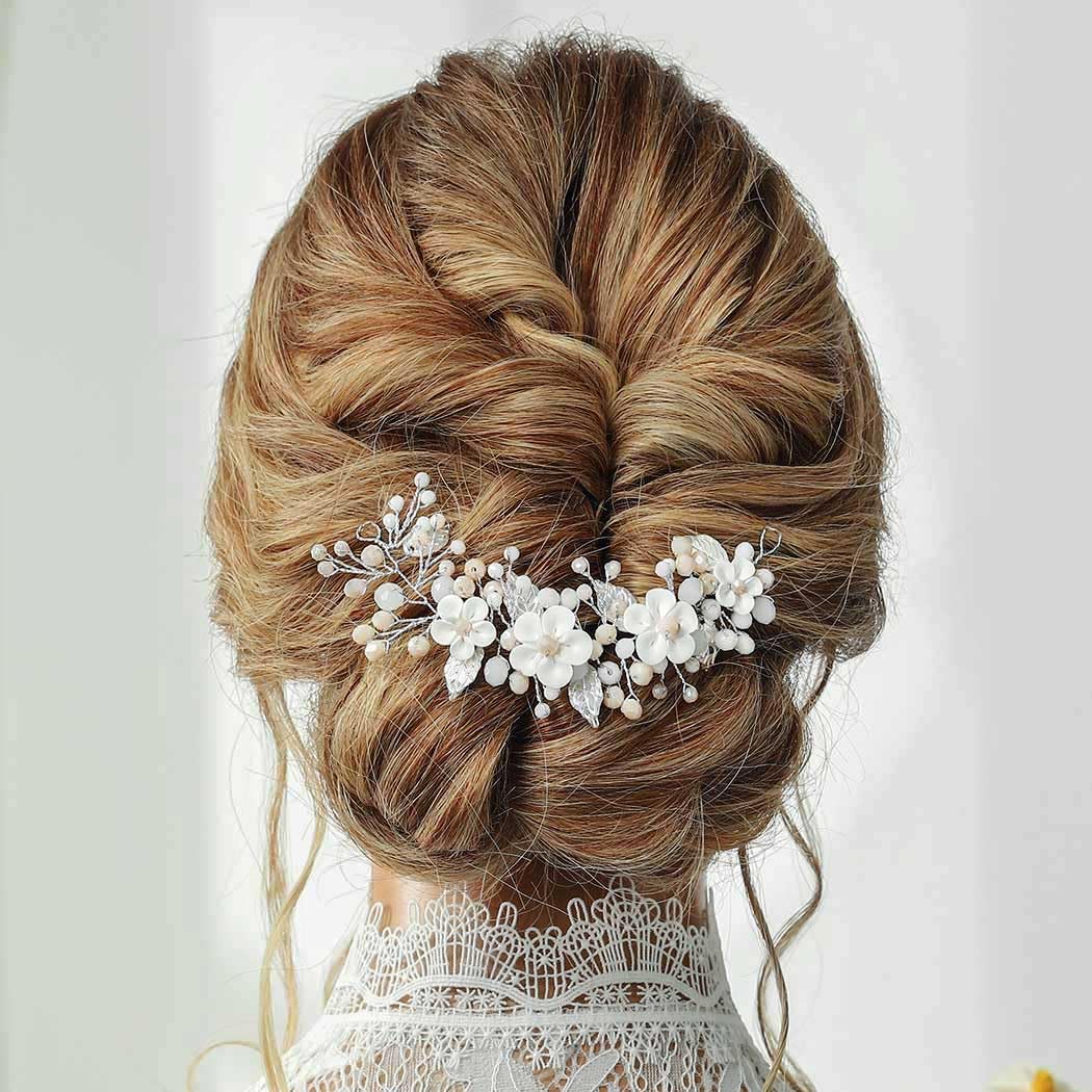 Gorais Silver Opal Beaded Bridal Hair Vine - Elegant Wedding Hairpiece for Women & Girls | Perfect for Brides, Bridesmaids, and Flower Girls