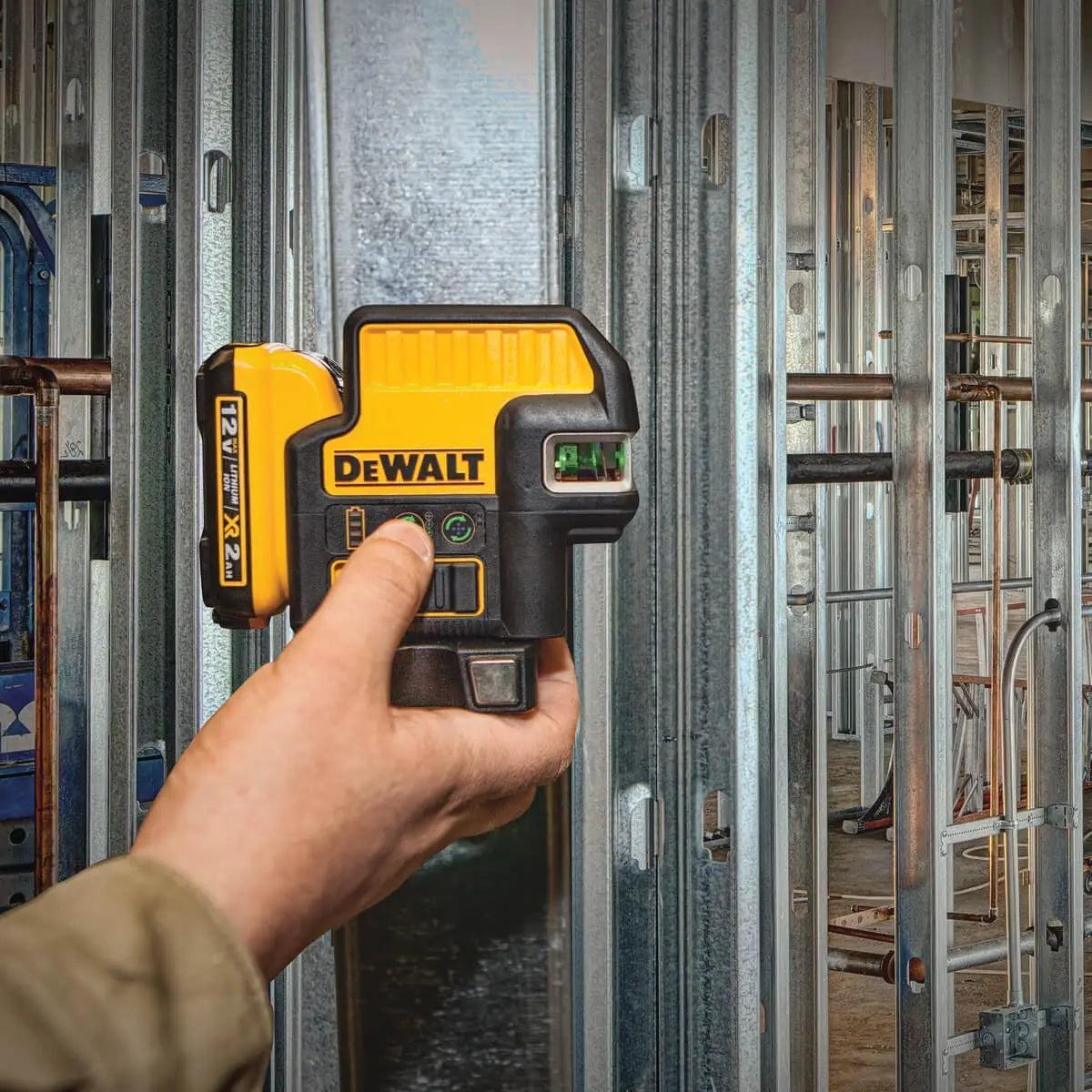 DEWALT DW0822 Self-Leveling Cross Line Laser Level with Plumb Spots - Perfect for Construction, Remodeling, and DIY Projects