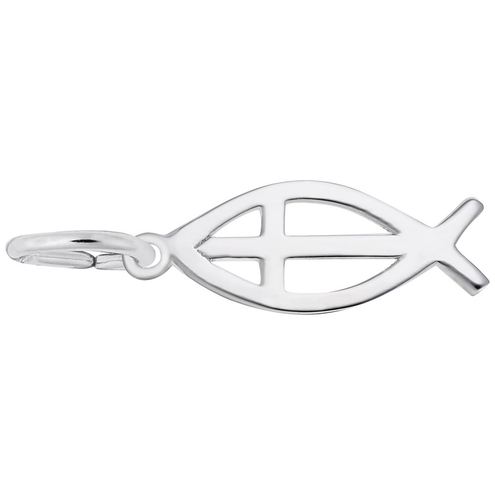 Ichthus Fish Charm - Sterling Silver Pendant for Bracelets & Necklaces - Perfect for Christian Jewelry, Gifts & Everyday Wear
