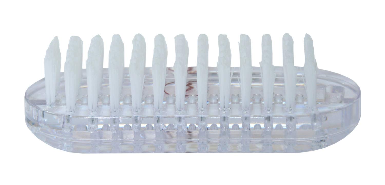 Bare Essentials Nail Brush - Durable Plastic Nail Cleaner for Manicure & Pedicure - Perfect for Home Salon, Spa, and Professional Nail Care