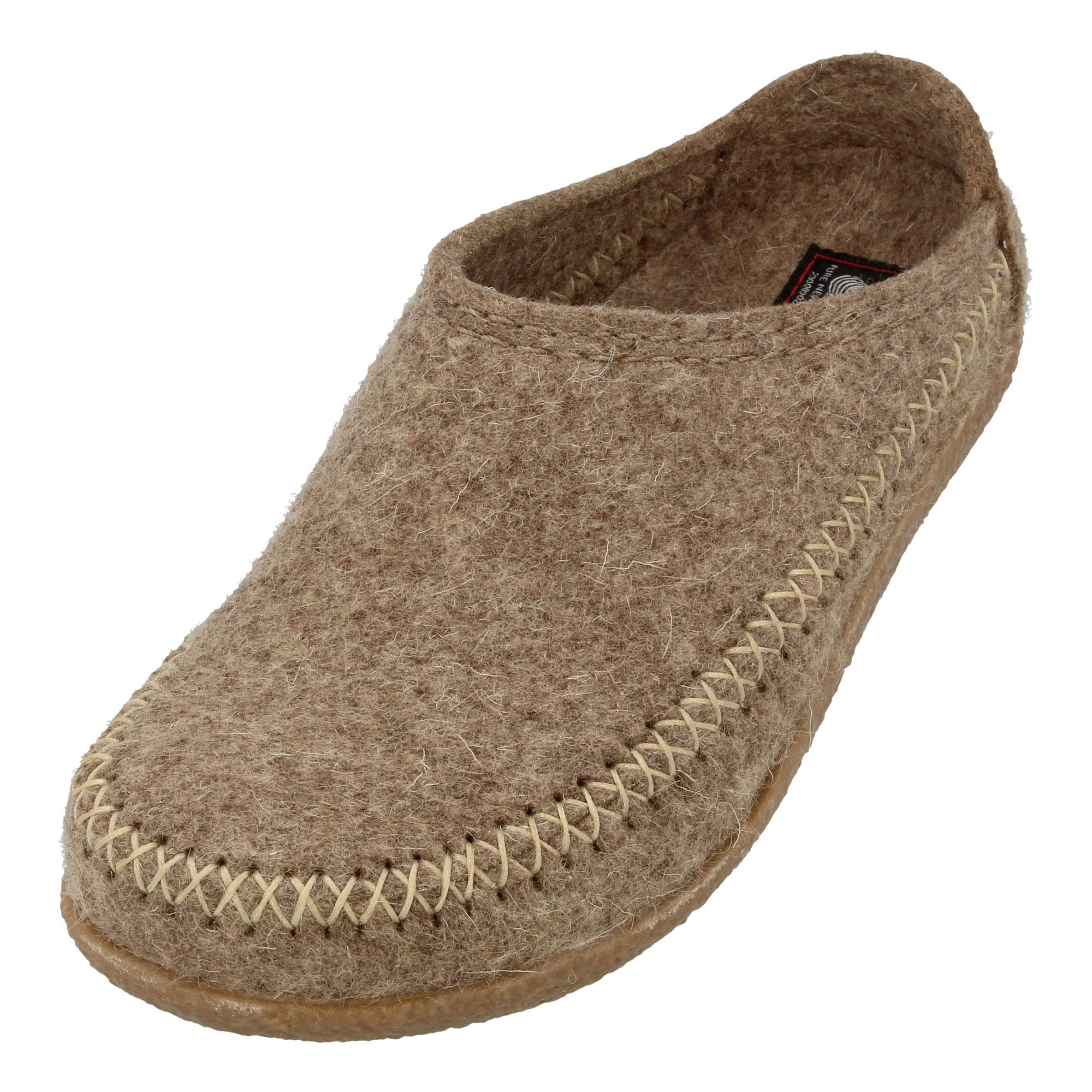 HAFLINGER Unisex Fletcher Credo Clog Slippers - Comfortable Wool Felt House Shoes for Men & Women - Perfect for Indoor Relaxation, Spa Days & Cozy Home Wear