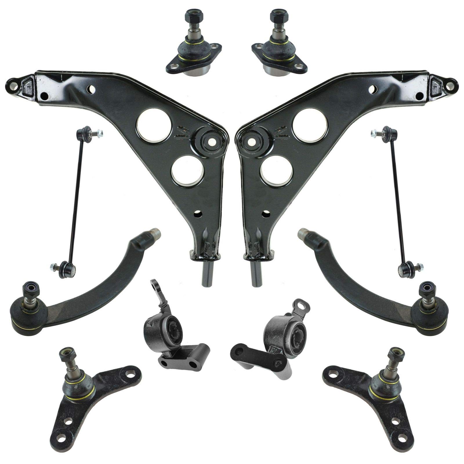 TRQ Front Steering & Suspension Kit for 2003-2008 Mini Cooper - Ball Joint, Control Arm, Mounting Bracket, Sway Bar, Stabilizer Link, Tie Rod - Perfect for Smooth Handling & Road Stability | DIY Repair & Performance Upgrade