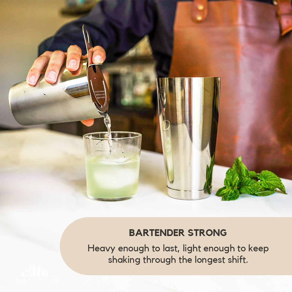 Premium Stainless Steel Cocktail Boston Shaker Bar Set - Professional Mixing Tool for Bartenders, Home Bars & Cocktail Enthusiasts - Perfect for Mojitos, Martinis & Whiskey Sours