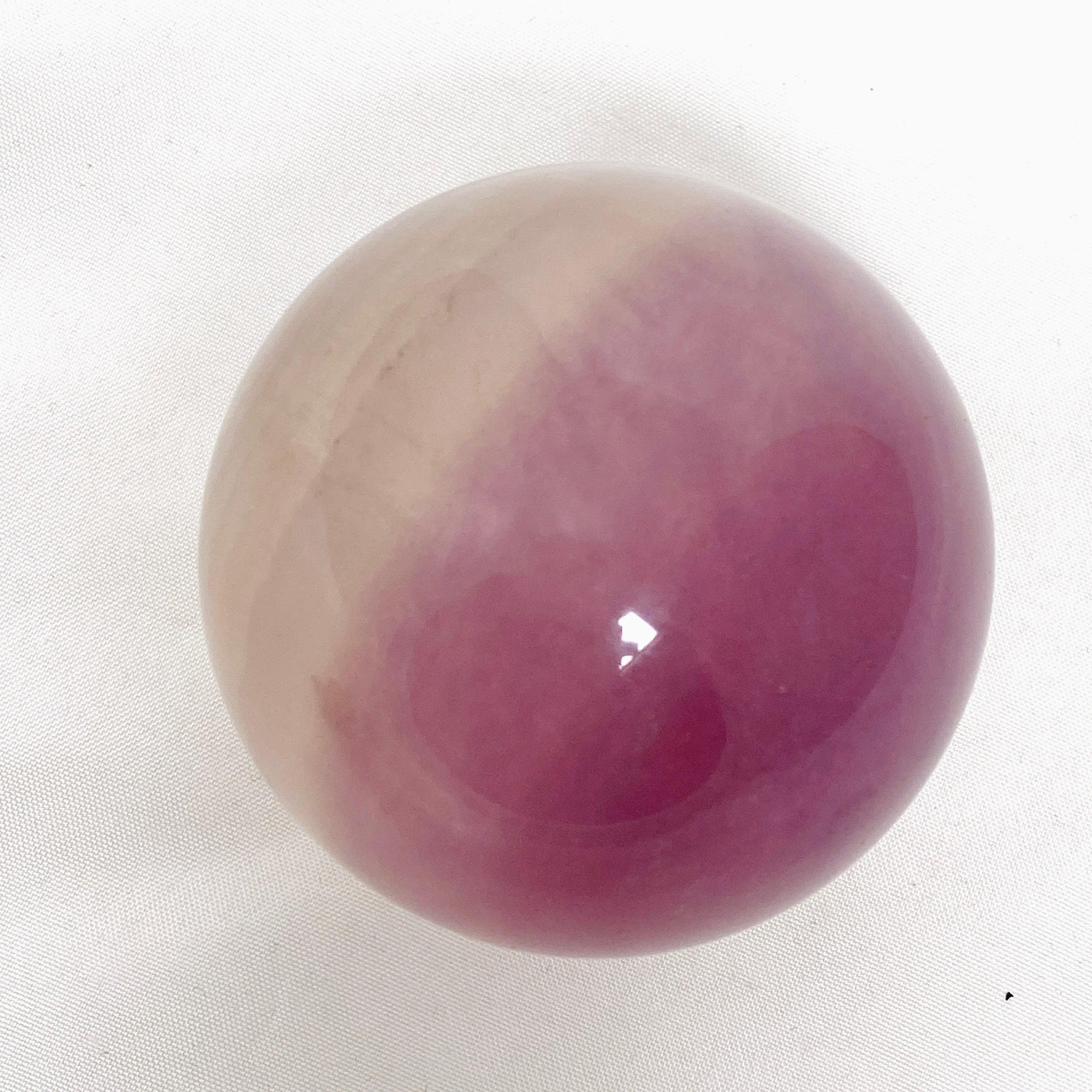 Natural Pink and Yellow Fluorite Sphere - FLS 11 - Healing Crystal for Meditation, Energy Work & Home Decor