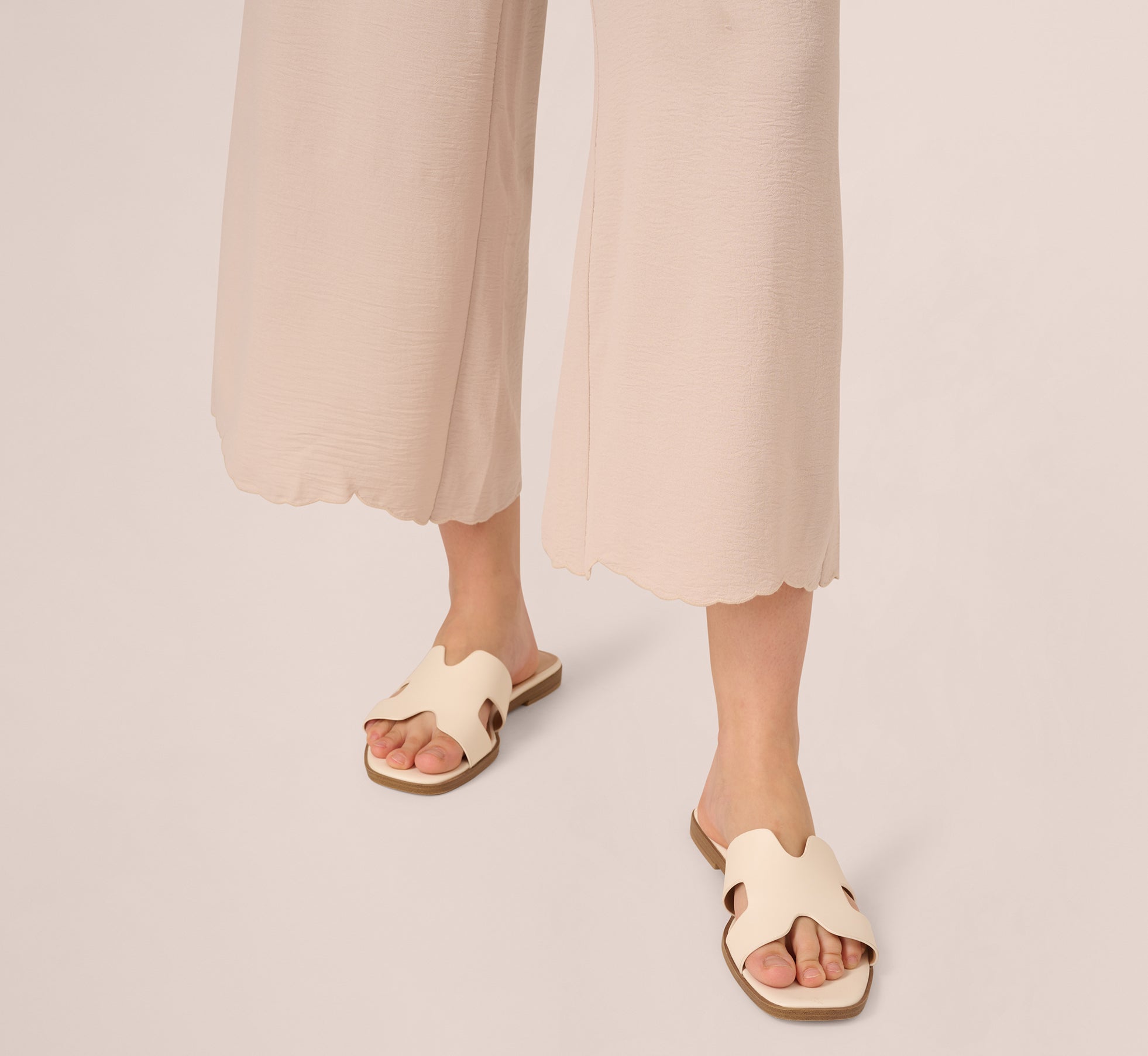 Embroidered Airflow Top and Wide Leg Pant Set in Pebble - Comfortable Women's Lounge Outfit for Yoga, Travel & Relaxation