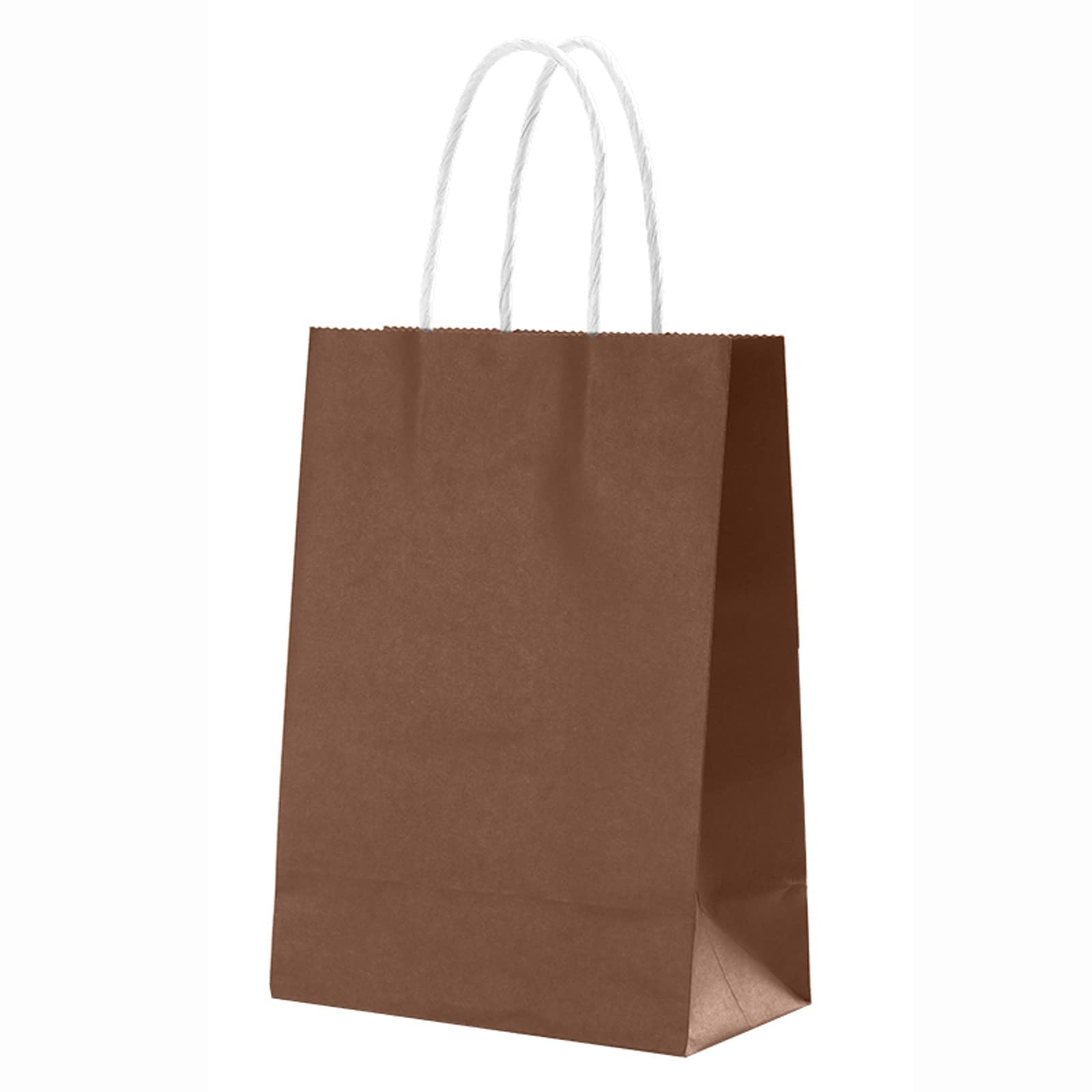100 Pcs Kraft Paper Bags with Handles - Eco-Friendly Brown Shopping Bags 10x5x13 Inches for Retail Stores, Restaurants, Takeout, Grocery, Bakery & DIY Gift Wrapping | Perfect for Parties, Weddings & Farmers Market