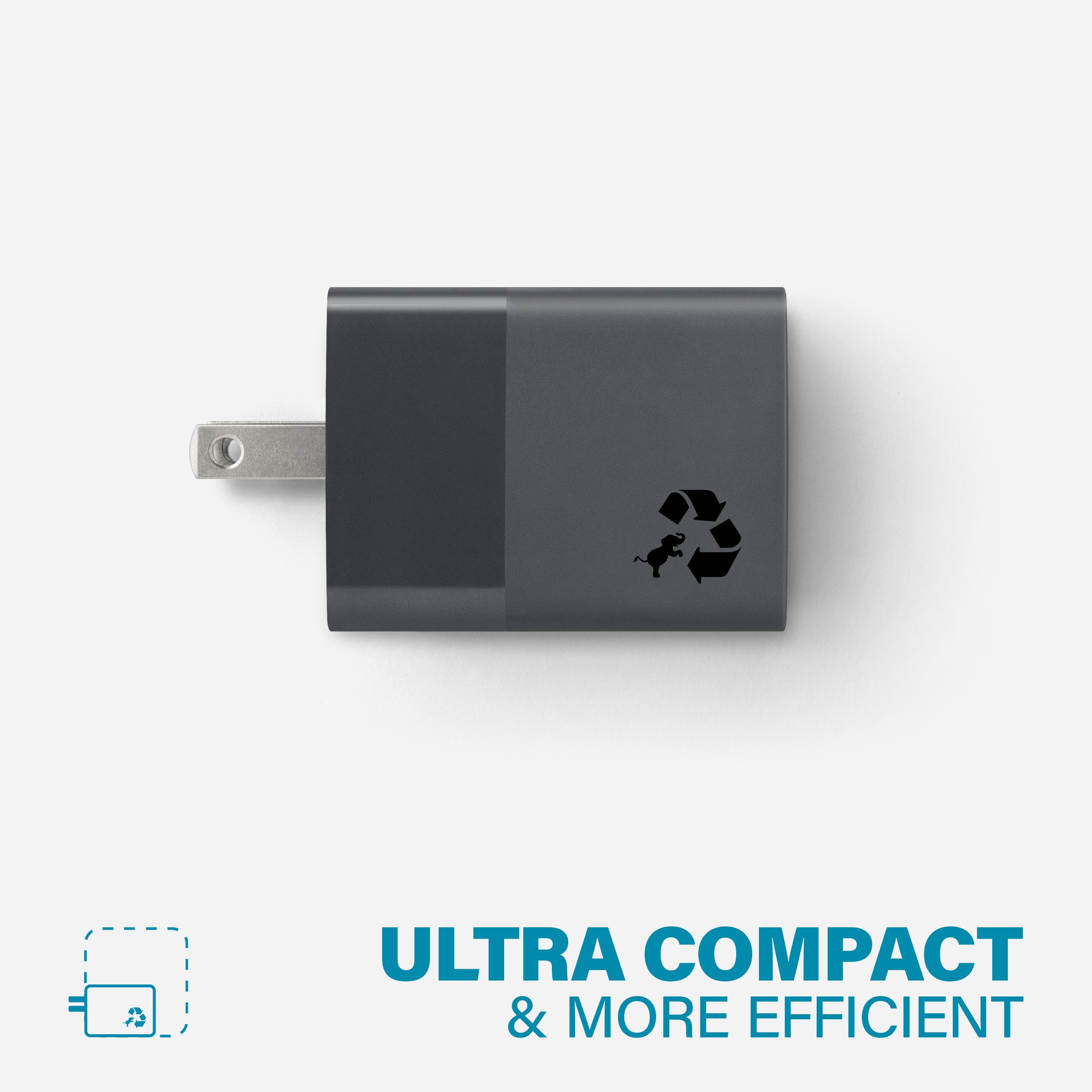 WALLY Mini Plus Fast Wall Charger - 18W USB-C Power Adapter for iPhone, Samsung, Android - Compact & Portable for Travel, Home, Office