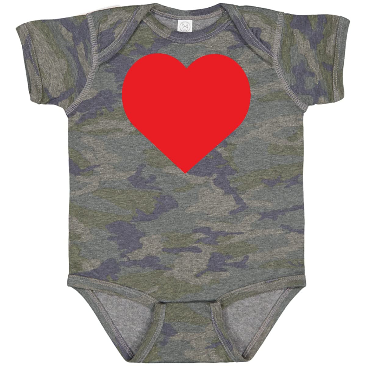 Inktastic Red Heart Baby Bodysuit - Soft Cotton Onesie for Newborns & Infants - Perfect for Valentine's Day, Family Photos & Everyday Wear