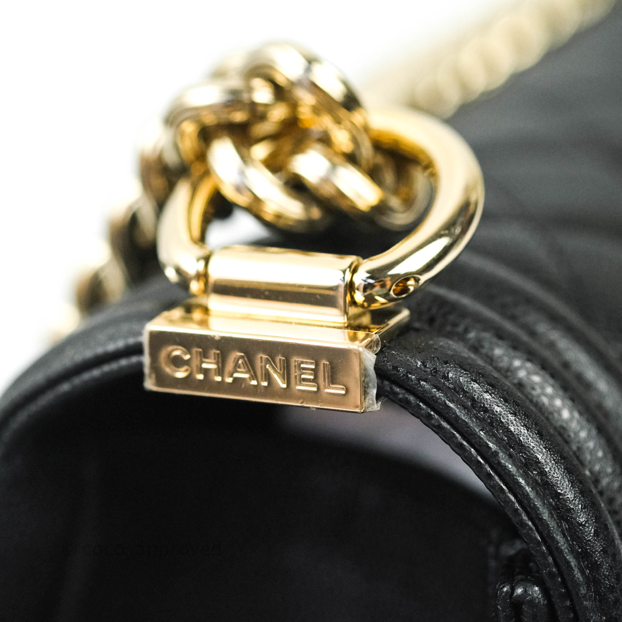 Chanel Boy Quilted Medium Handbag in Black Caviar Leather with Gold Hardware - Perfect for Evening Events, Parties & Luxury Fashion Accessories
