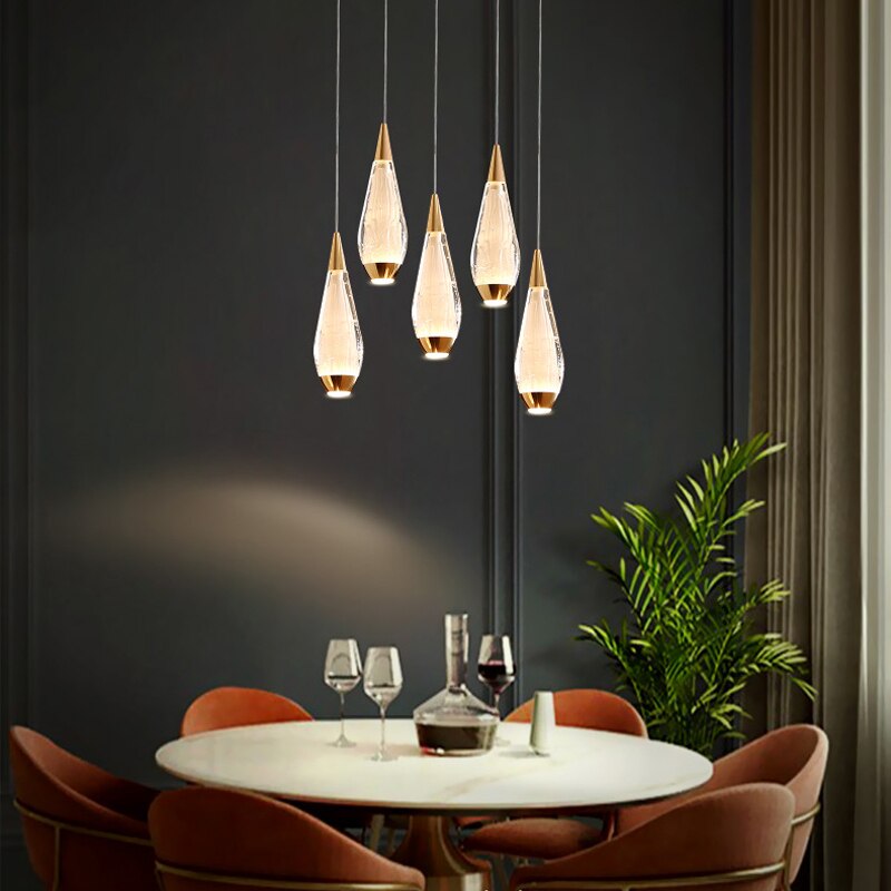 Elegant Cones Staircase Chandelier - Modern Crystal Pendant Light Fixture for Foyer & Stairwell | Perfect for Home Decor, Luxury Lighting, and Grand Entrance Design