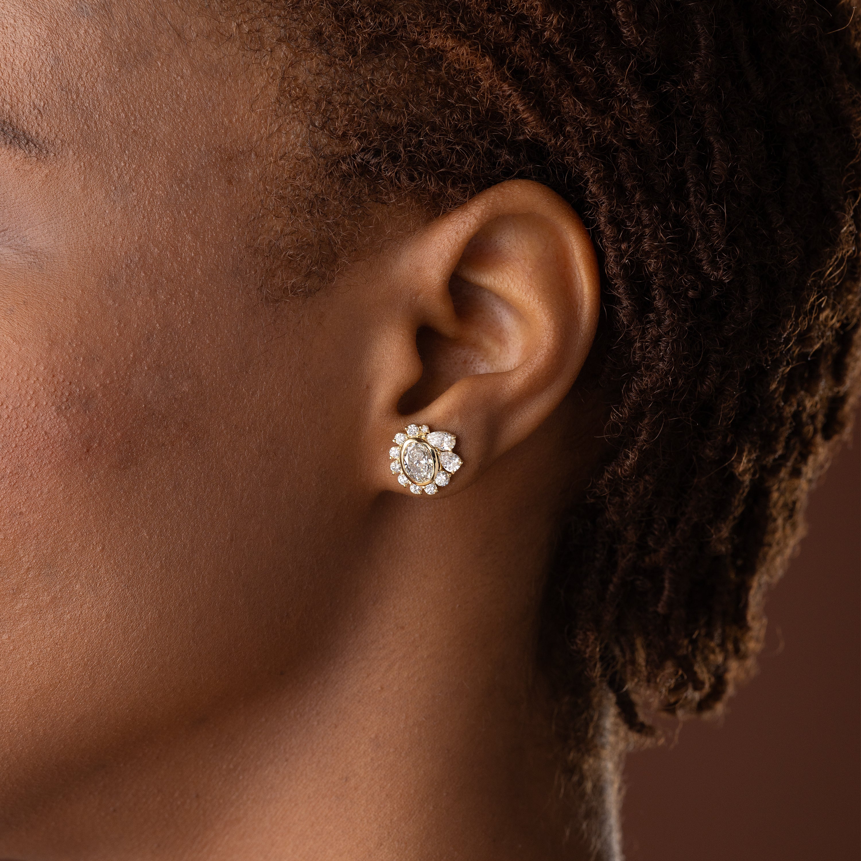 Oval Cut Embroidery Bezel Studs - Perfect for DIY Jewelry Making, Scrapbooking & Craft Projects