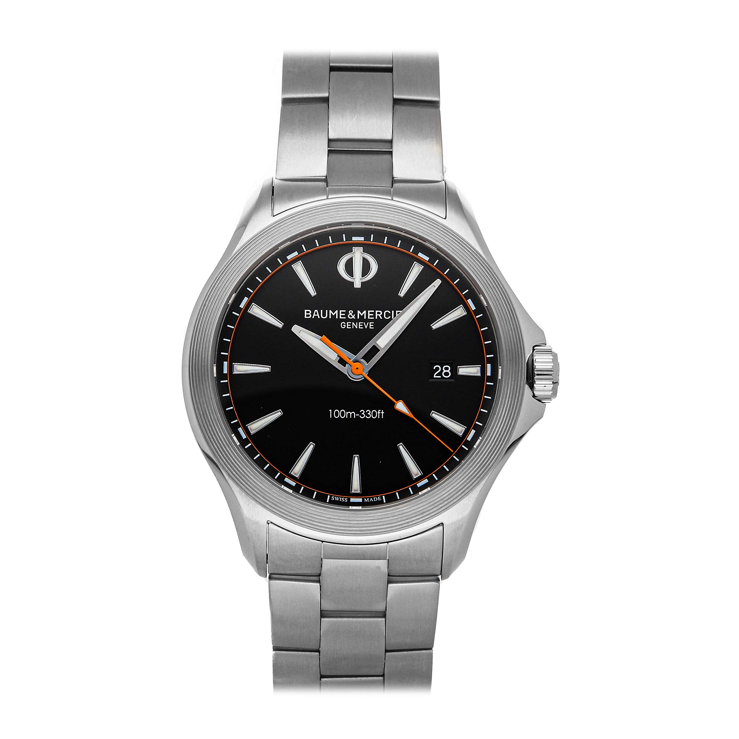 Baume & Mercier Clifton Quartz Black Dial Men's Watch M0A10412 - Pre-Owned Luxury Timepiece for Business, Formal & Special Occasions