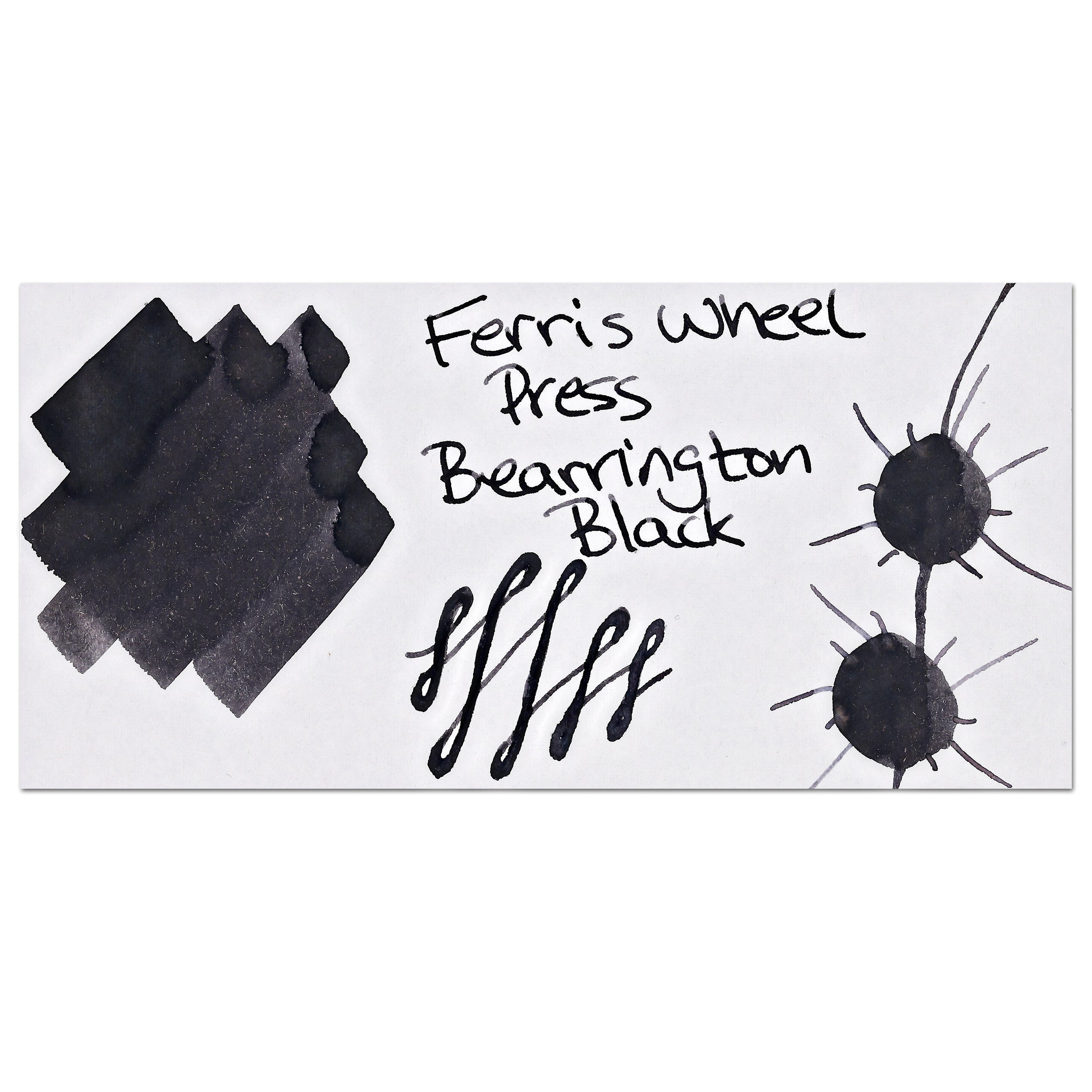 Ferris Wheel Press Bearrington Black Fountain Pen Ink - 38mL Bottle for Calligraphy, Writing & Art Projects