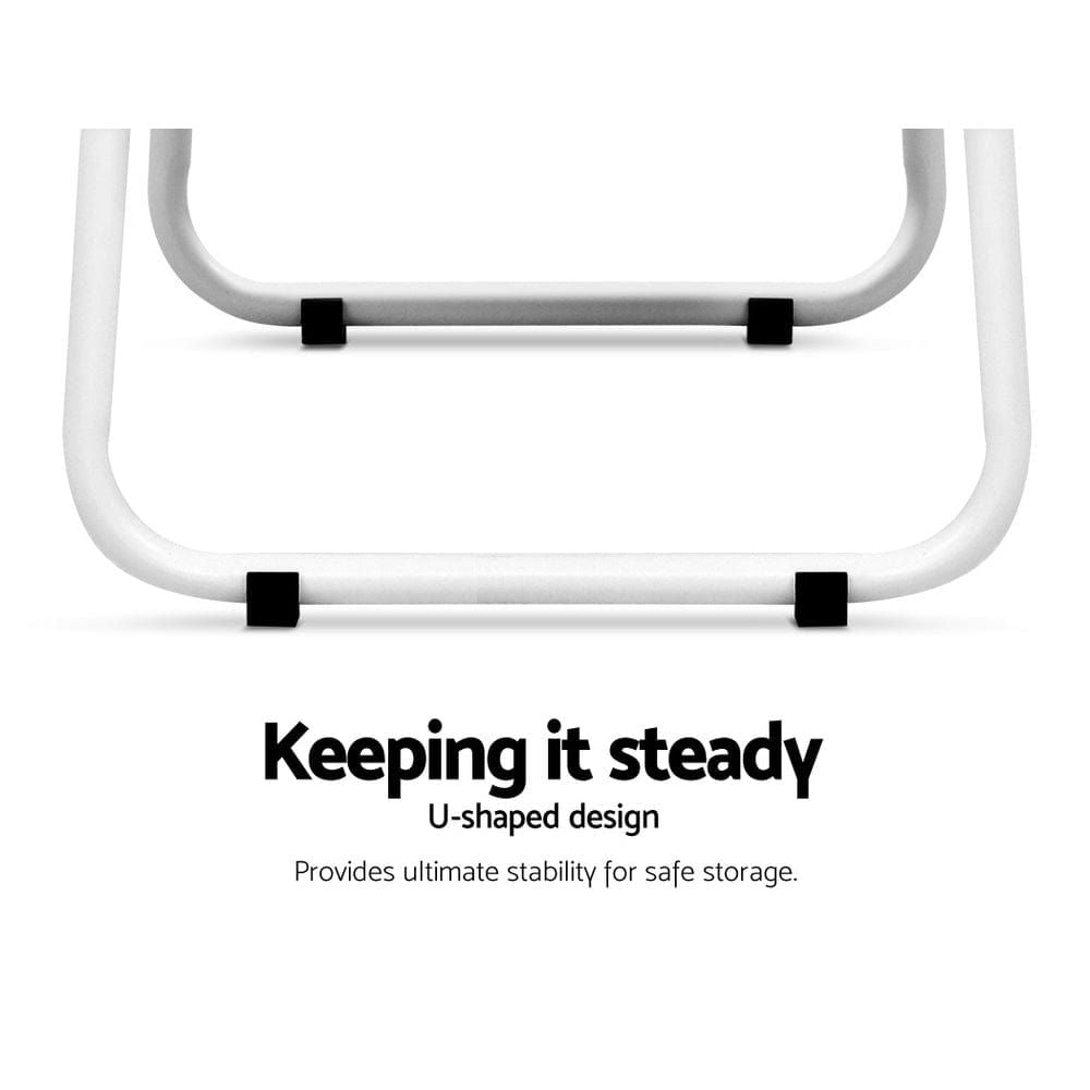 White Closet Storage Rack - Adjustable Garment Rail with Shelves for Wardrobe Organization | Perfect for Bedroom, Walk-in Closet & Laundry Room Storage