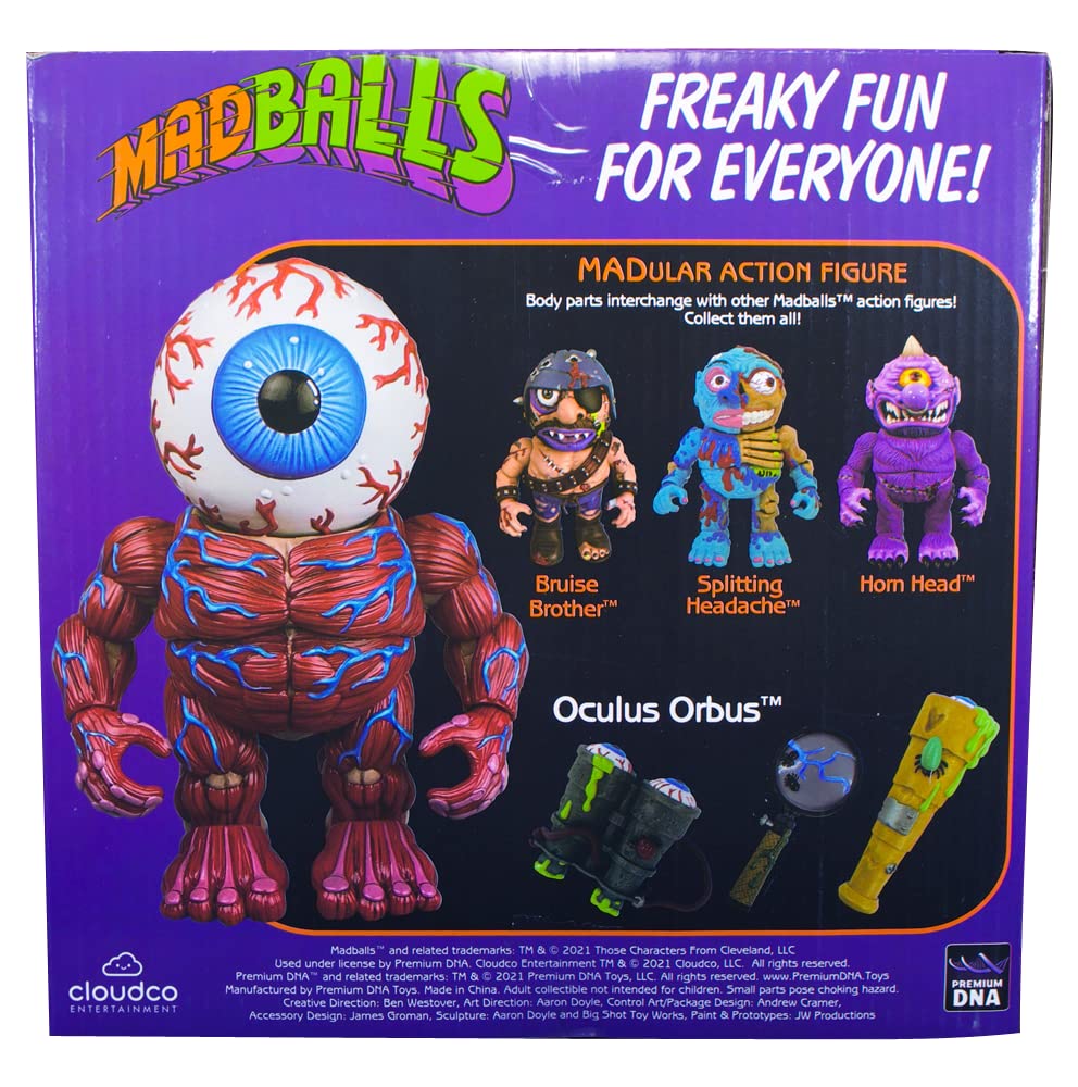 Premium DNA Toys Madballs Wave 1 - Oculus Orbus Collectible Action Figure for Kids & Adults | Horror-Inspired Toy for Display, Play & Collection | Perfect for Halloween Decor & Gift Giving