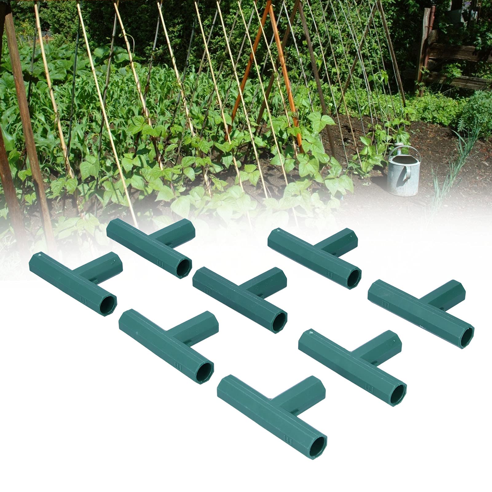 Heavy Duty Garden Stake Adapter - Tee Connector for Plant Support, Shelves & Frames | Durable Load-Bearing Gardening Accessory for Outdoor Structures, Greenhouse & Vertical Gardens