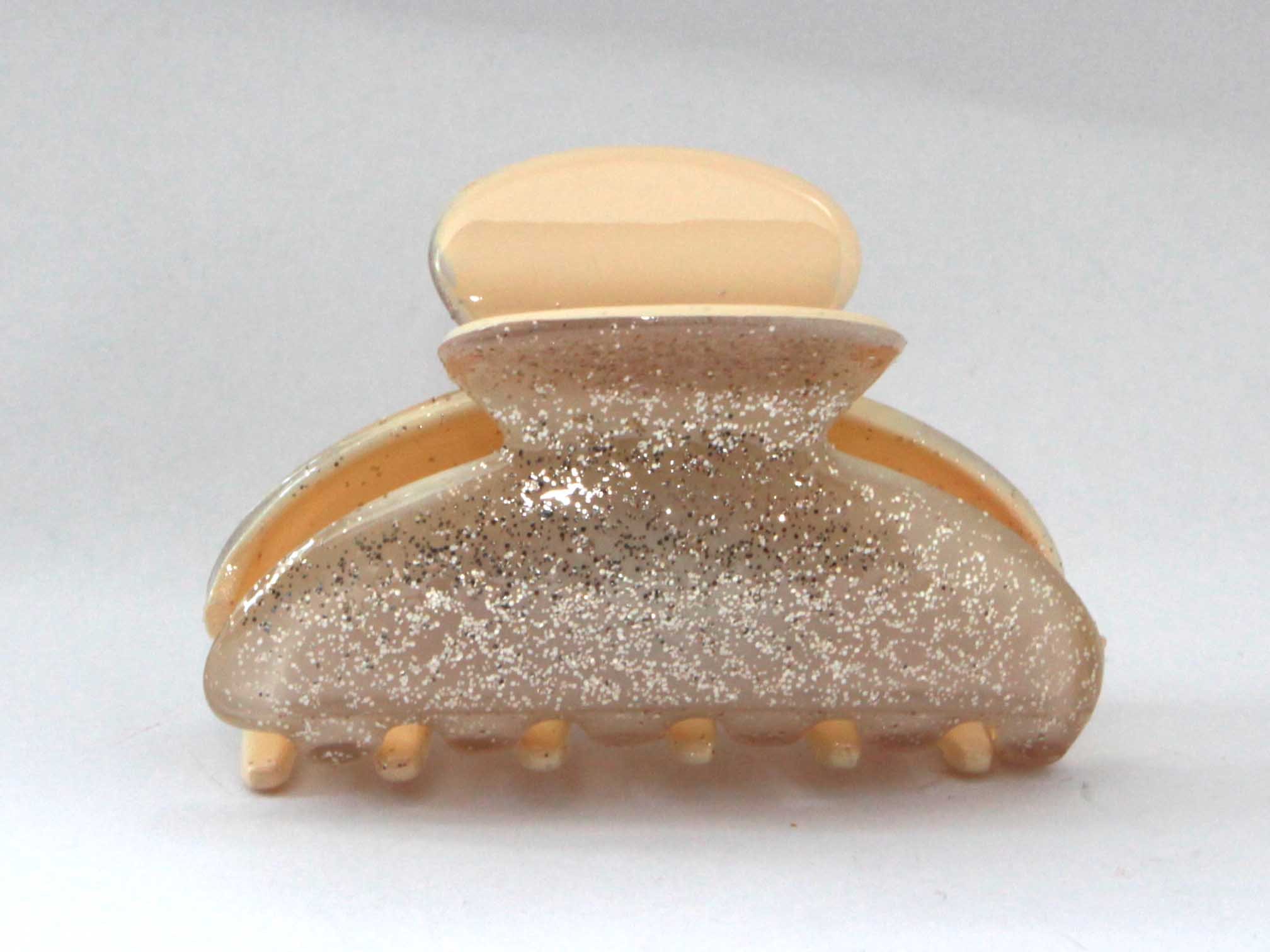 French Hair Claw Clips 3 Inches - Tortoise Shell & Shiny Glitter Large Jaw Hair Clips for Women (Set of 3) | Perfect for Updos, Ponytails & Everyday Hairstyles