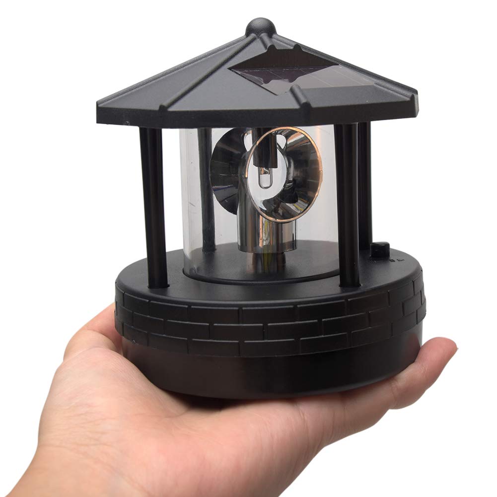 360° Rotating Solar LED Lighthouse Lamp - Waterproof Outdoor Garden Decor for Yard, Patio & Landscape Lighting | Perfect for Coastal, Beach & Backyard Themes