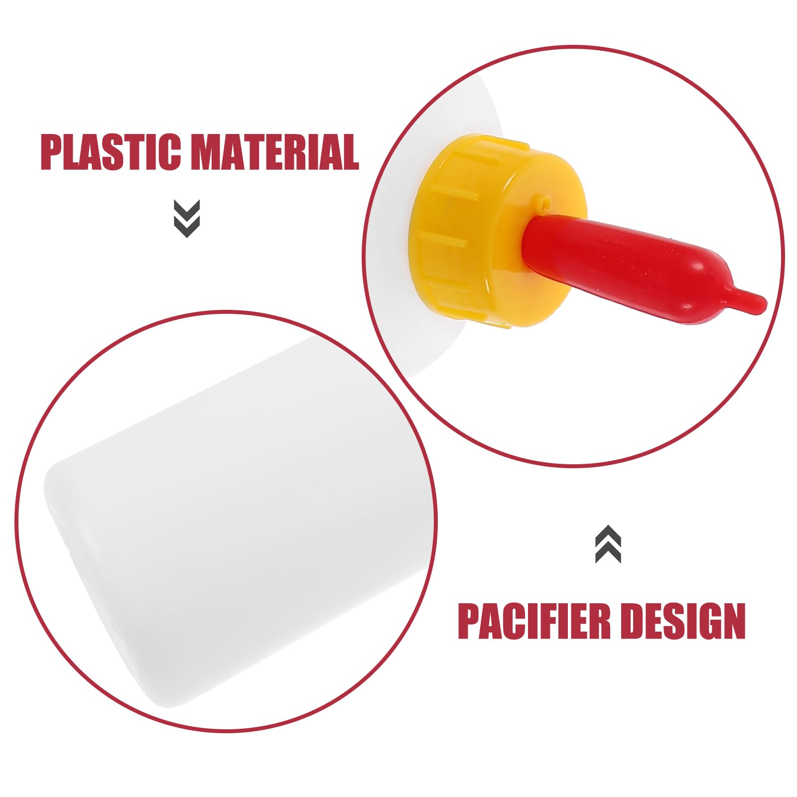 DOITOOL 5-Pack 400ml Baby Animal Feeding Bottles - Goat, Lamb, Puppy & Small Animal Milk Bottles for Newborns | Durable Plastic Pet Nursing Bottles for Farm Animals, Pets & Wildlife Care