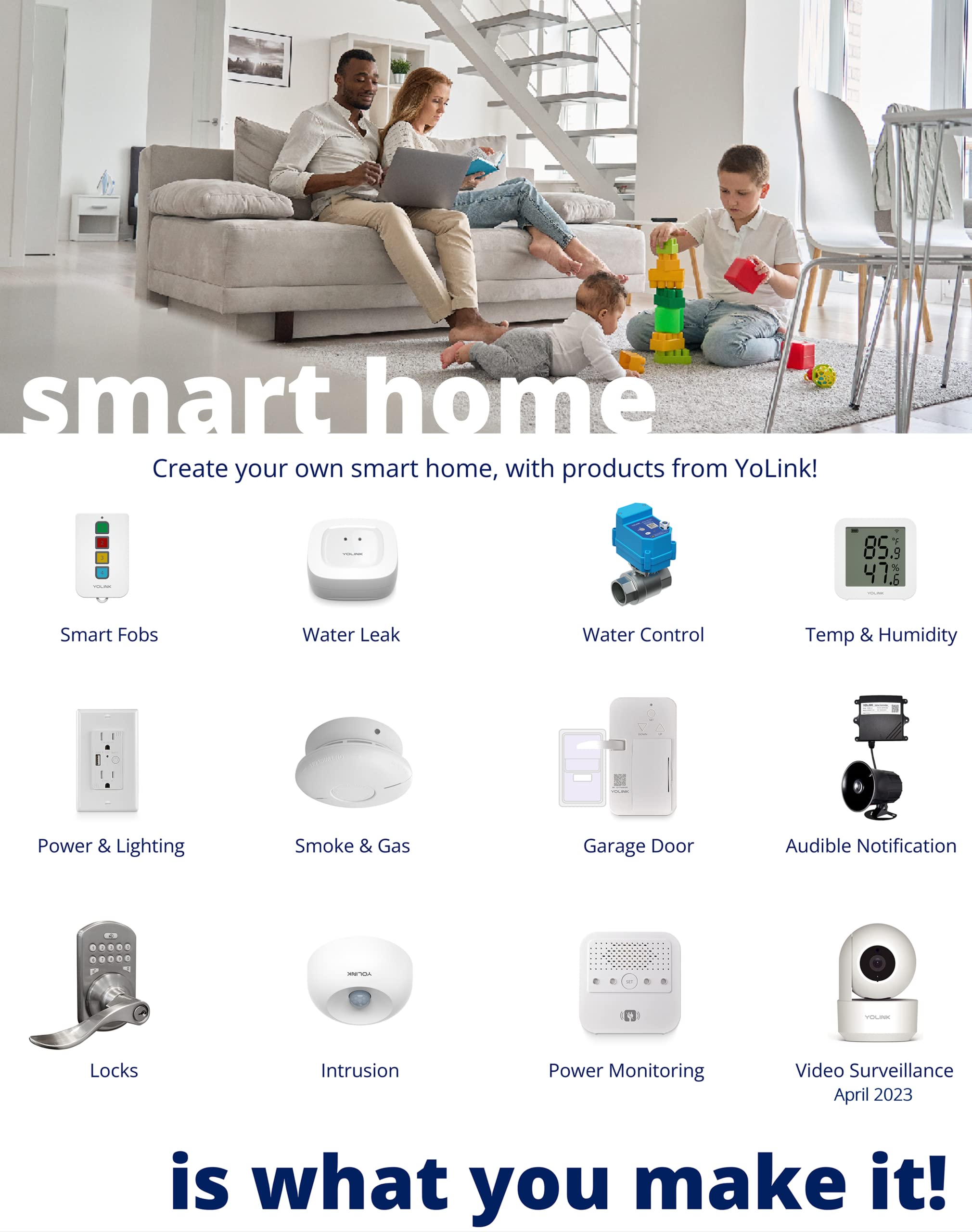 YoLink Smart Wall Outlets 4 Pack with Hub - 1/4 Mile Long Range, Alexa & Google Assistant Compatible, App Remote Control & Scheduling - Ideal for Smart Home Automation & Energy Saving