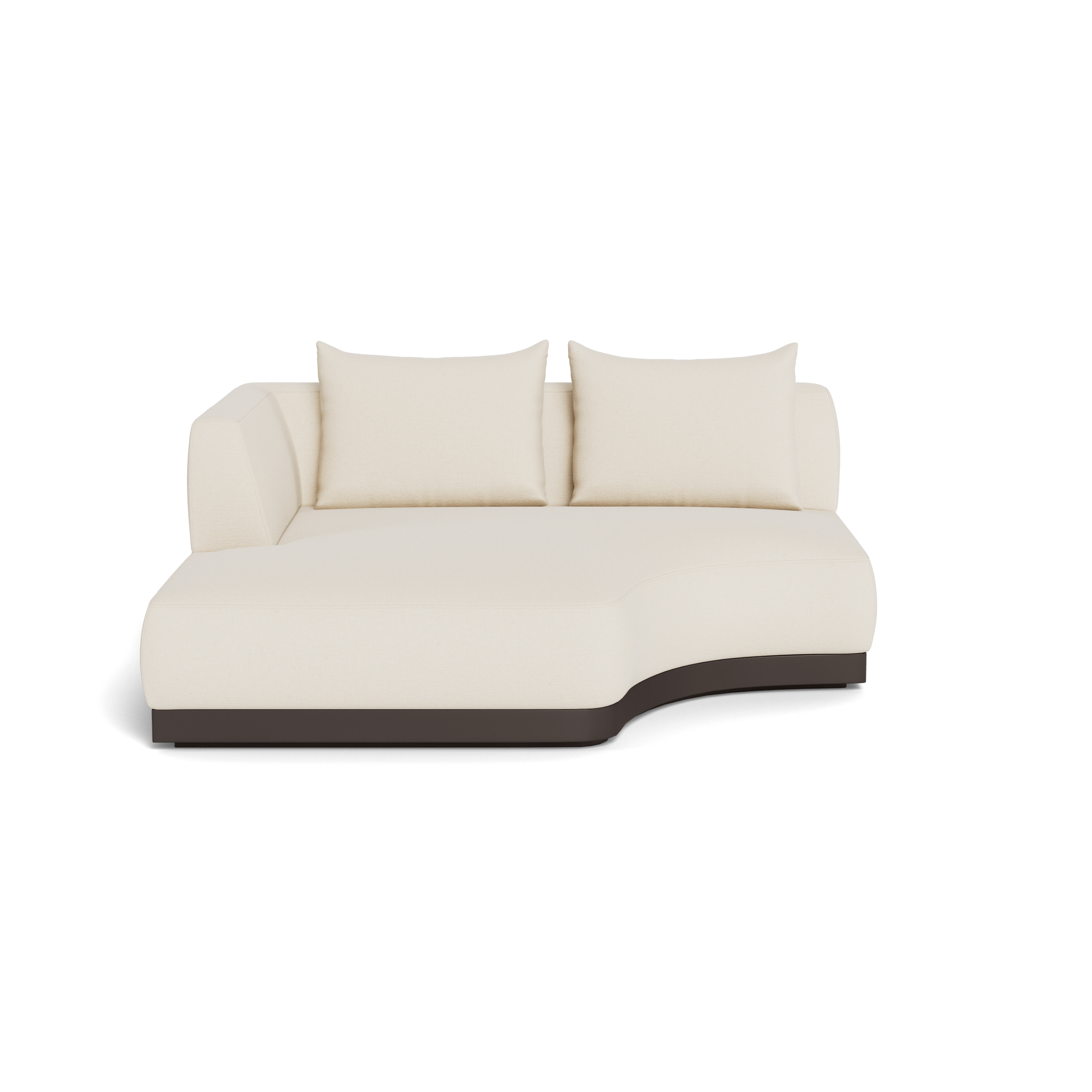 Amalfi Curved Chaise Lounge - Left Facing Modern Outdoor Patio Furniture for Poolside, Garden & Backyard Relaxation
