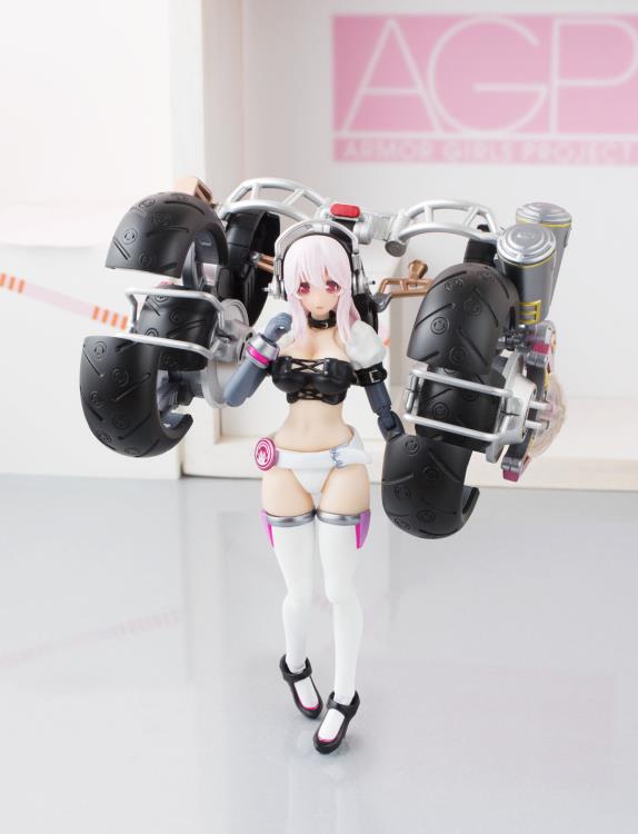 Bandai Armor Girls Project AGP Super Sonico with Super Bike Robo Nitro Action Figure - Anime Collectible for Display & Play | Perfect for Fans, Gifts, and Cosplay Scenes